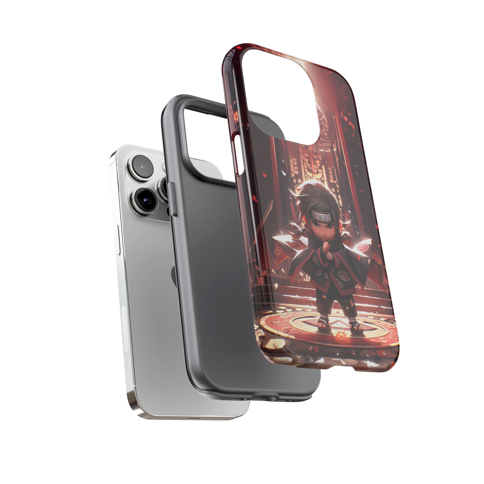 Chibi Itachi Tough Phone Case – Anime Protective Case for iPhone & Samsung, UV Resistant, Durable & Stylish