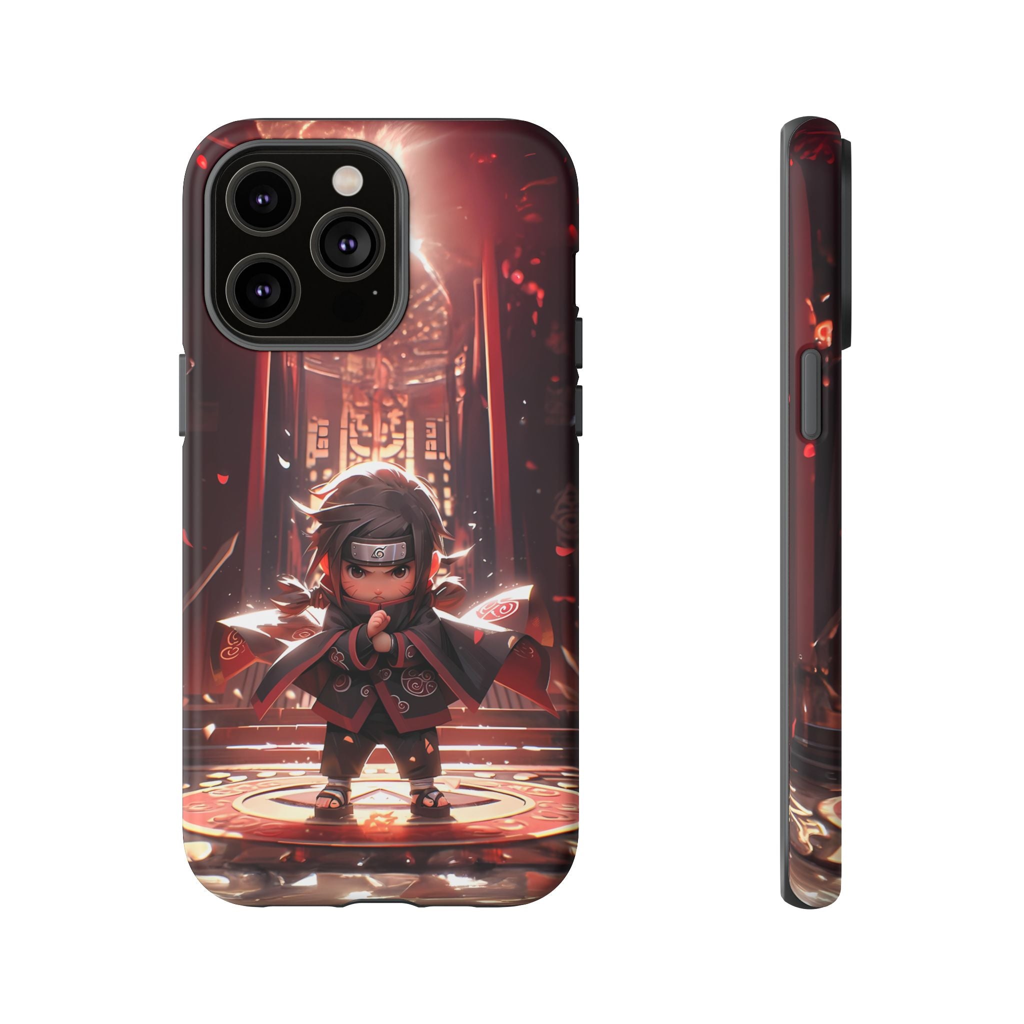 Chibi Itachi Tough Phone Case – Anime Protective Case for iPhone & Samsung, UV Resistant, Durable & Stylish
