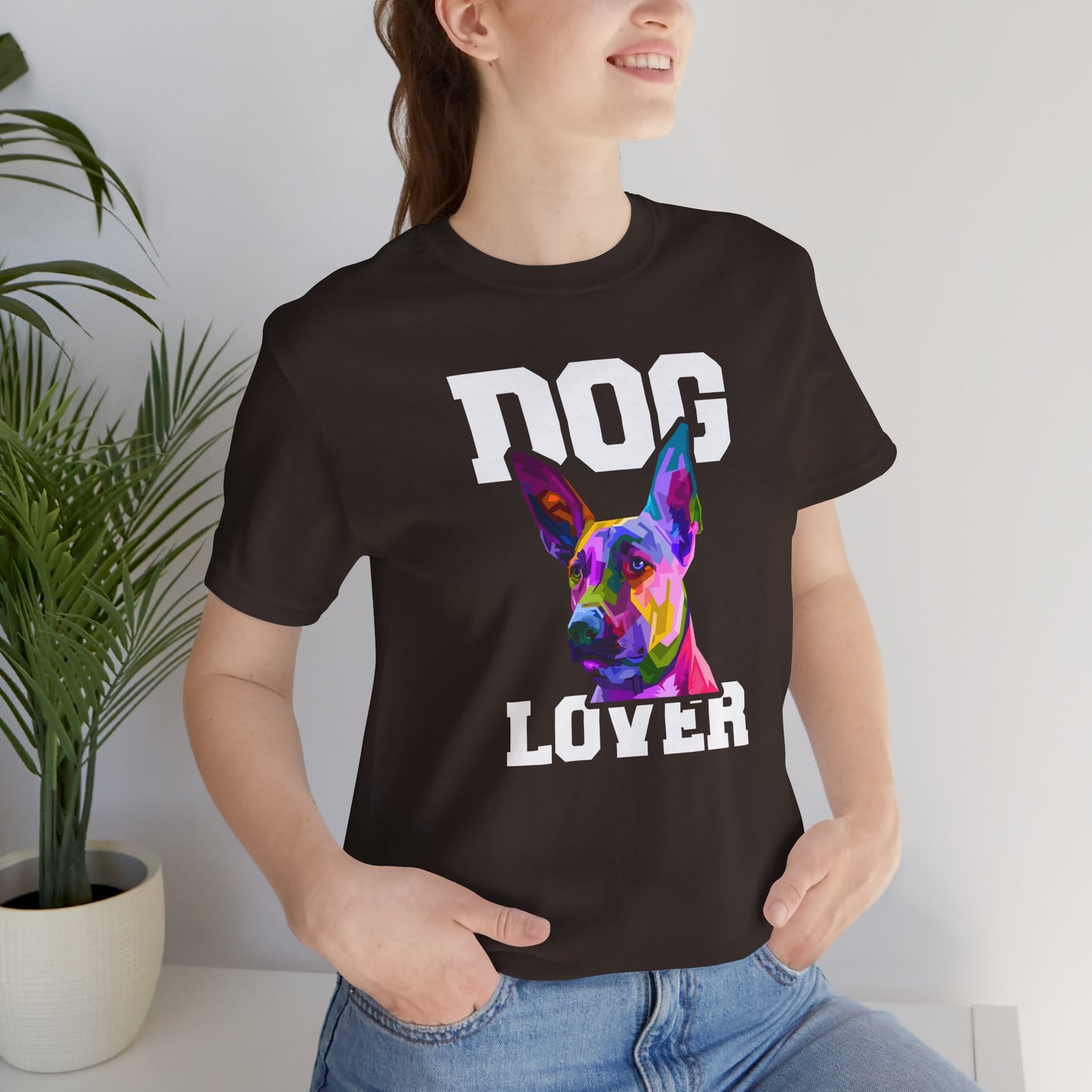 T-Shirt T Shirt Drawing - Dog Lover Graphic Tee (Unisex Cotton)