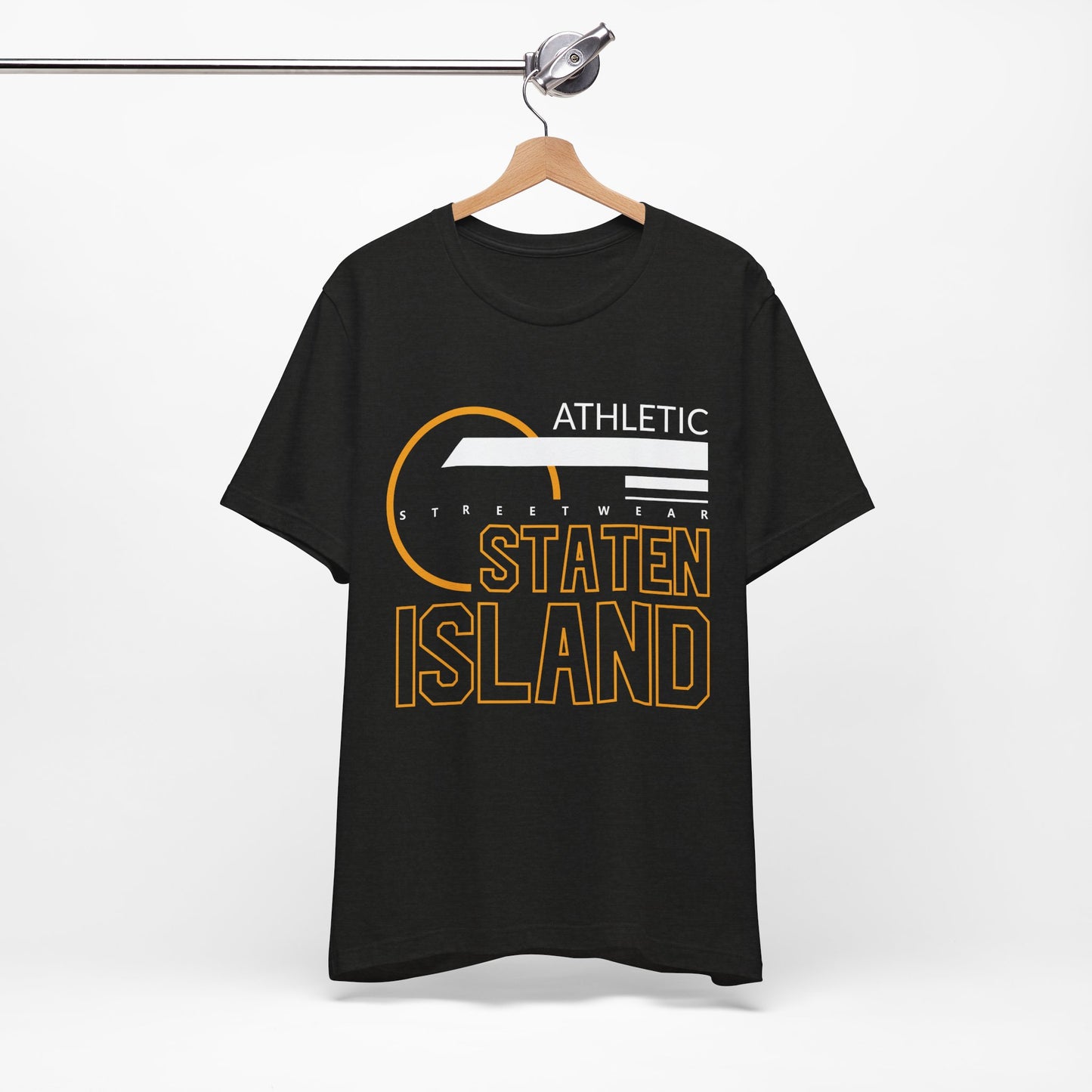 T-Shirt Unisex T Shirt - Athletic Staten Island Tee | Casual Comfort Fit | Affinite Black Heather