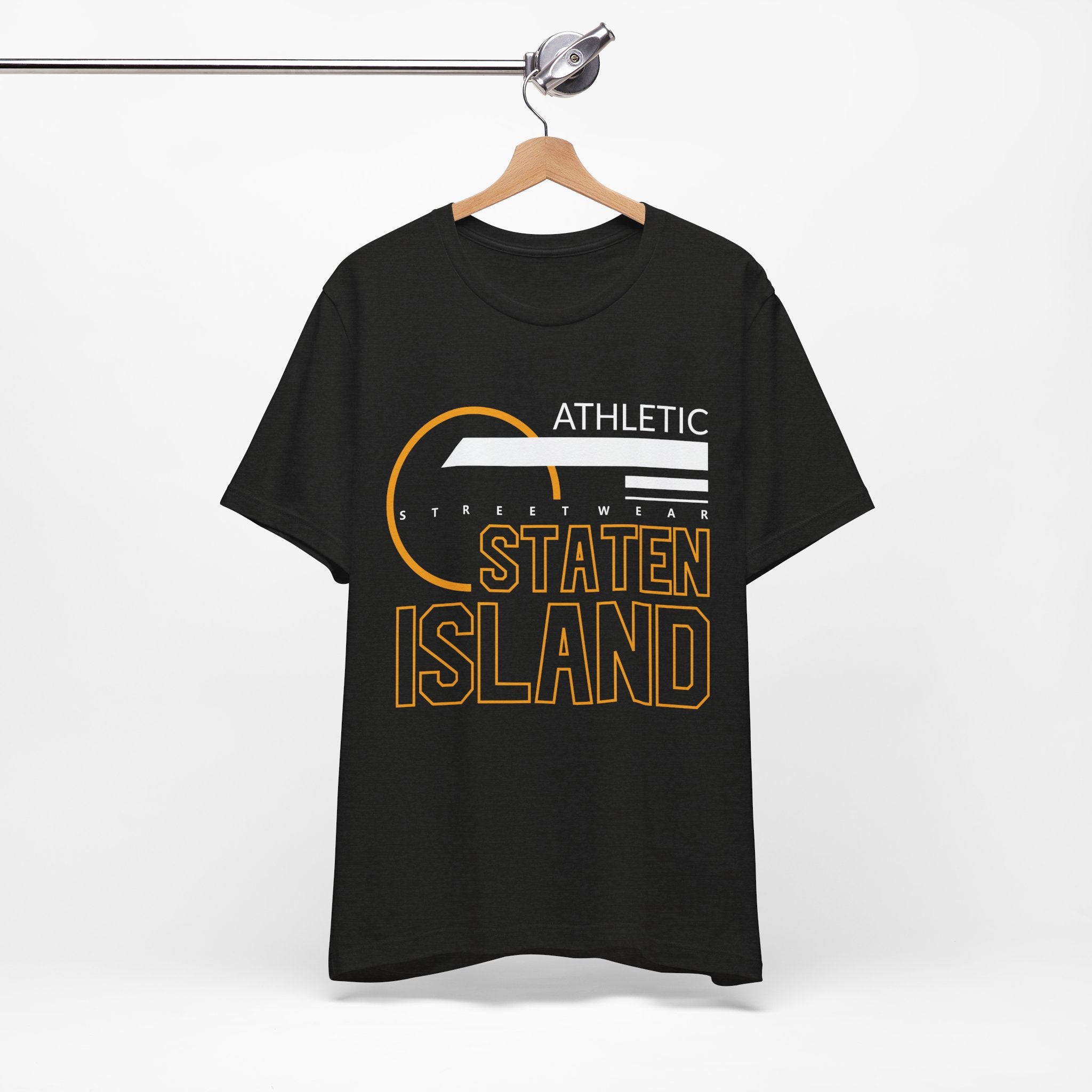 T-Shirt Unisex T Shirt - Athletic Staten Island Tee | Casual Comfort Fit | Affinite Black Heather