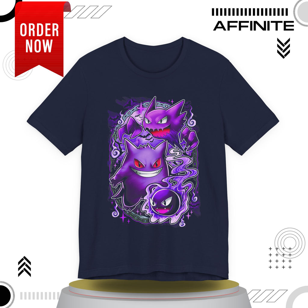 Ghostly Kanto Vibes Unisex Jersey Short Sleeve Tee - Spooky Design