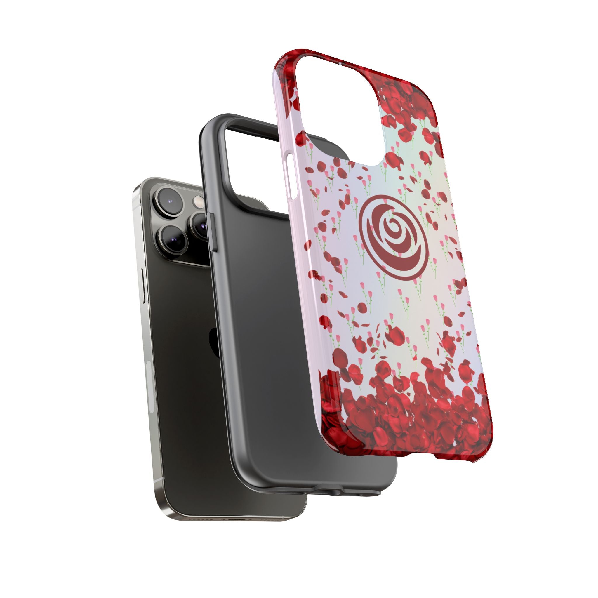 Tough Cases - Red Blossom Elegance Themed Phone Protection for iPhone, Samsung, and Google Pixel (Matte/Glossy)