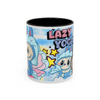 Lazy Yoga Accent Coffee Mug - Cute Animal Design 11oz & 15oz