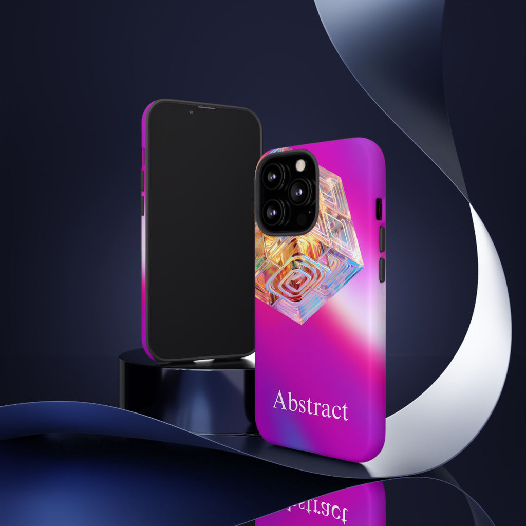 Vibrant 3D Cube Phone Case - Colorful Gradient Art for iPhone, Samsung & Pixel