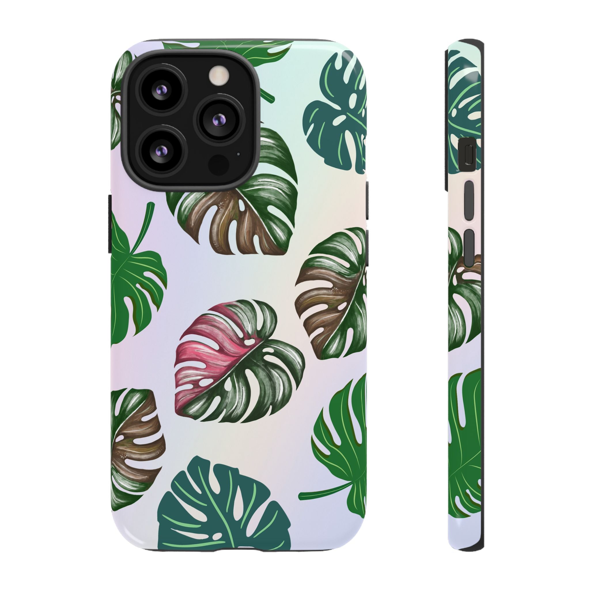 Tough Cases - Monstera Leaf Themed Phone Protection for iPhone, Samsung, and Google Pixel (Matte/Glossy)