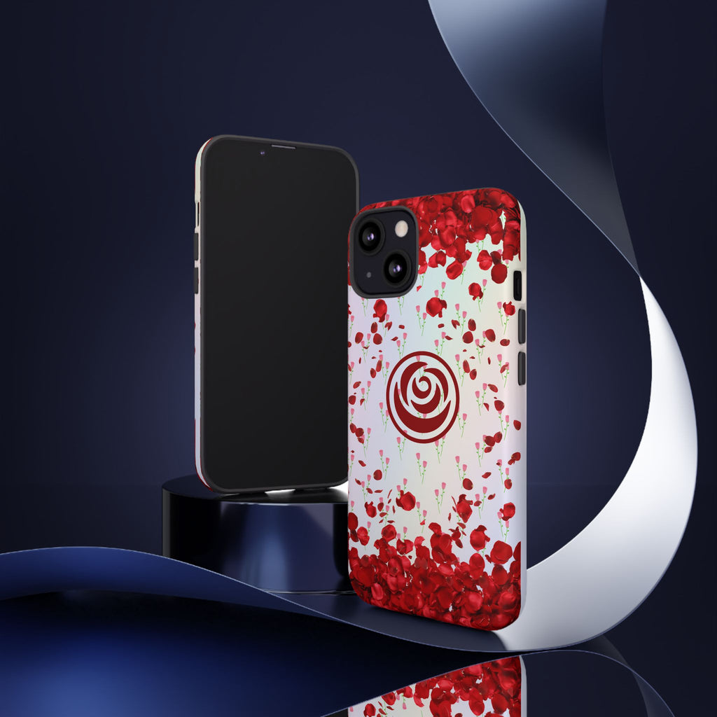 Tough Cases - Red Blossom Elegance Themed Phone Protection for iPhone, Samsung, and Google Pixel (Matte/Glossy)