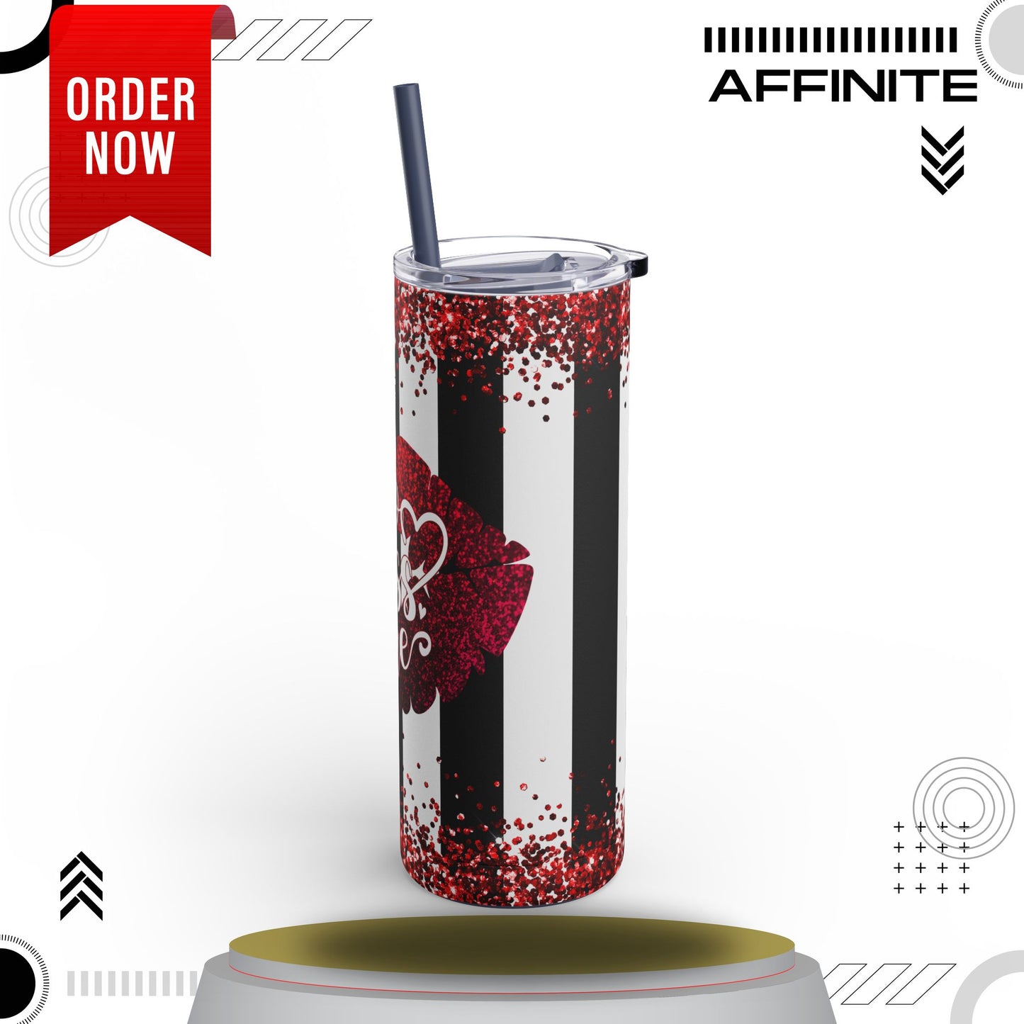 Tumblers Valentine Tumbler 20oz - "So Kiss Me" Matte Skinny Cup