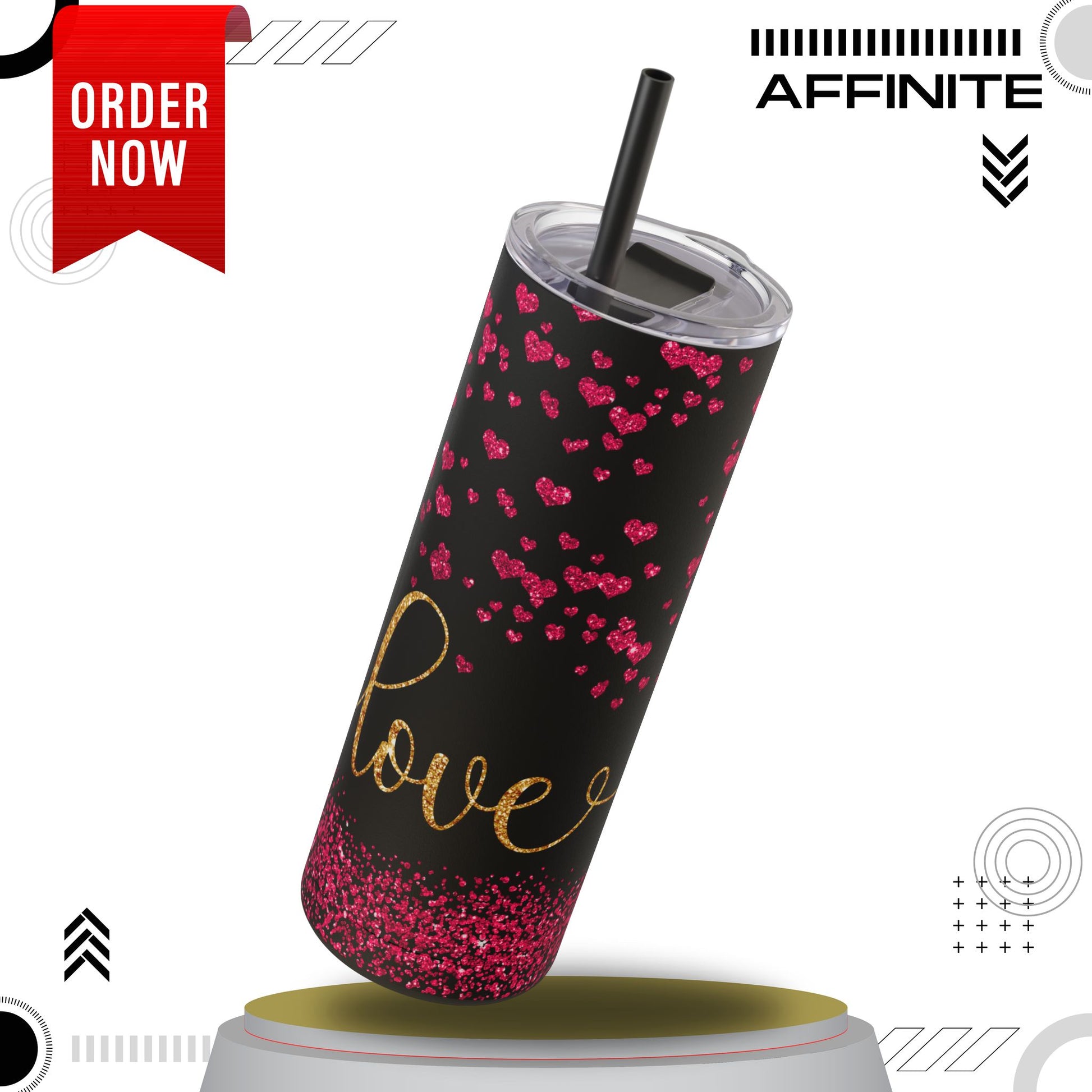 Tumblers Love Tumbler Cup – 20oz Matte Design for Hot & Cold Drinks