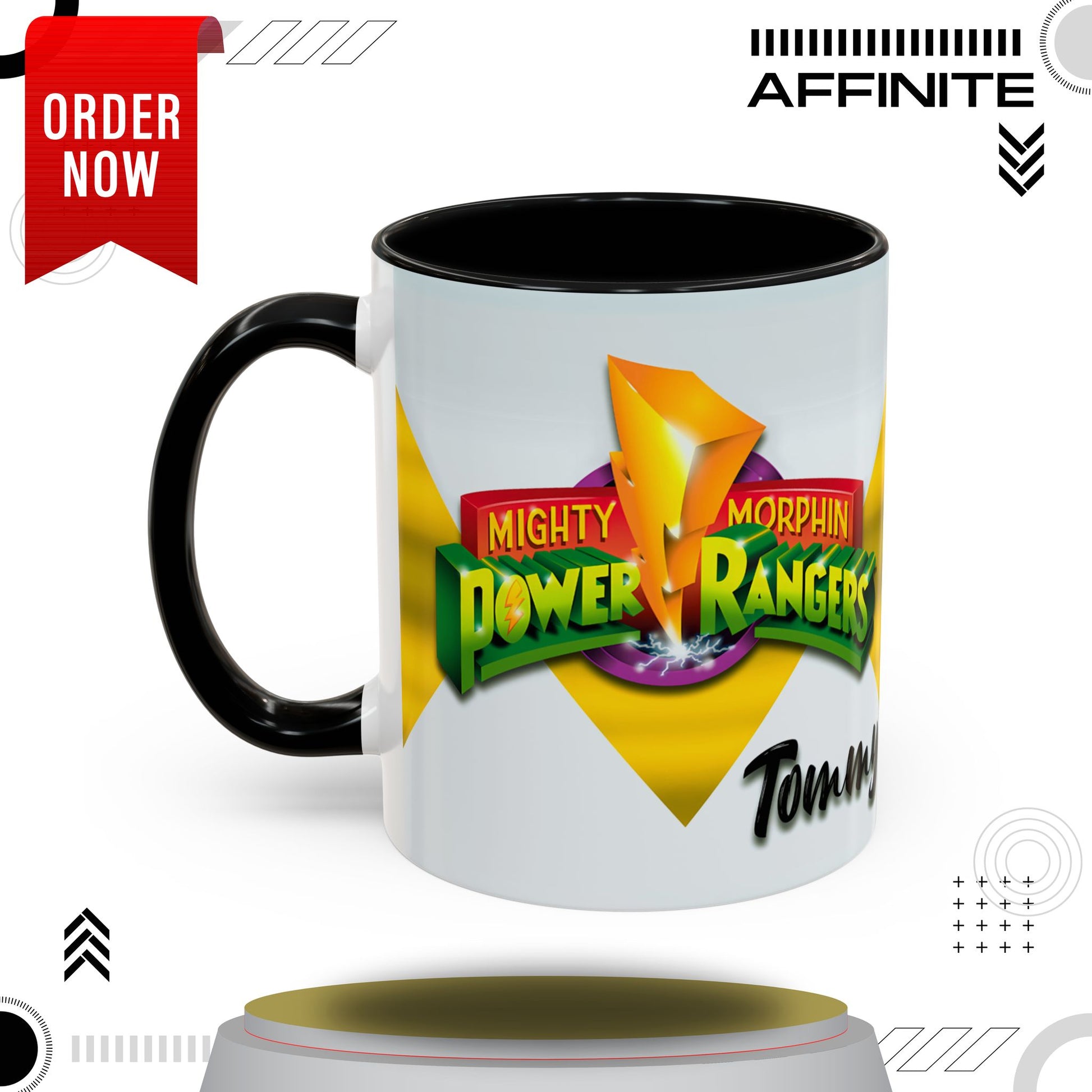 Mug White Ranger Mug – 11oz & 15oz Mighty Morphin Power Rangers Ceramic Cup