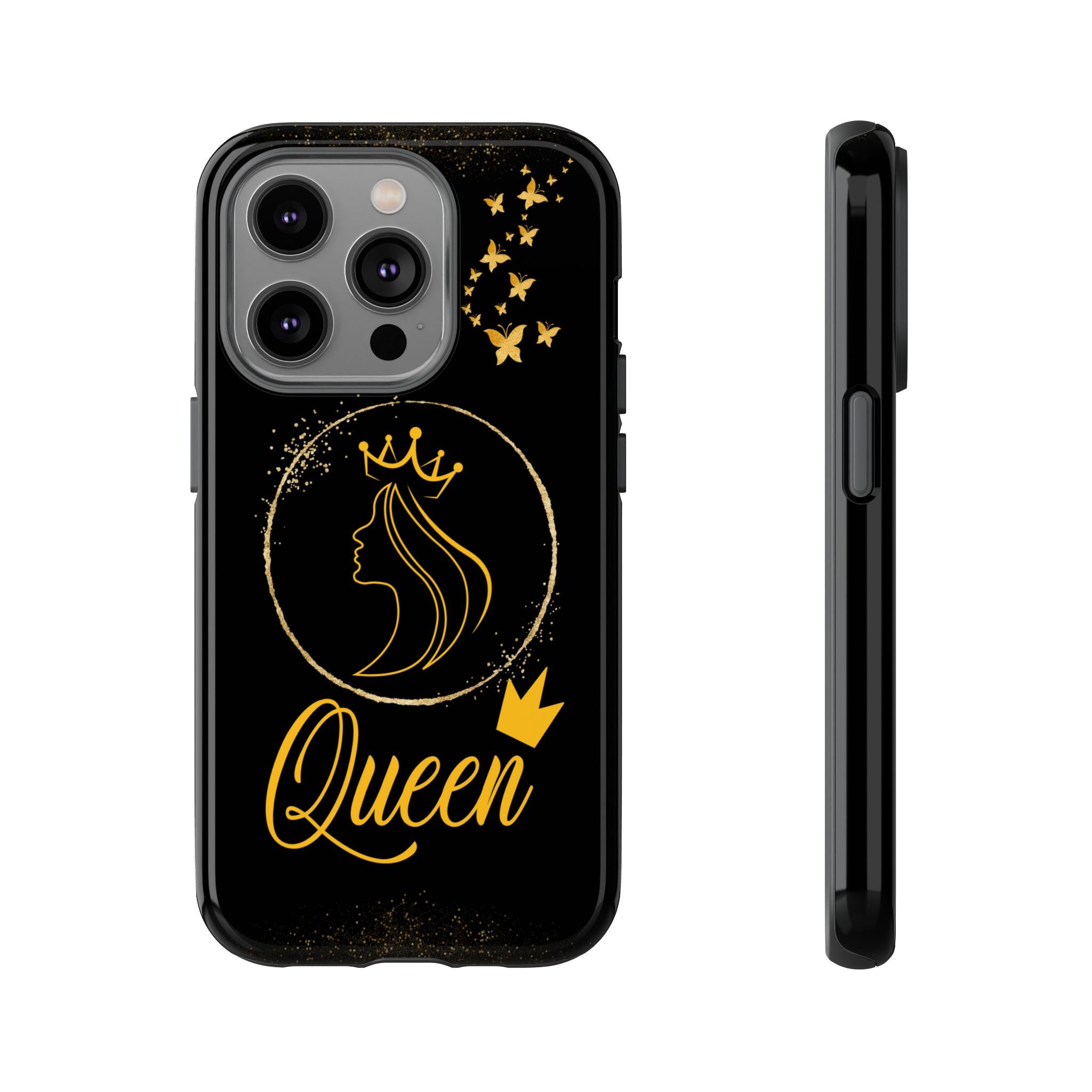 Tough Case Queen Phone Case – Matte & Glossy Crown Design for iPhone, Samsung & Pixel iPhone 14 Pro Glossy