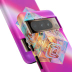Vibrant 3D Cube Phone Case - Colorful Gradient Art for iPhone, Samsung & Pixel