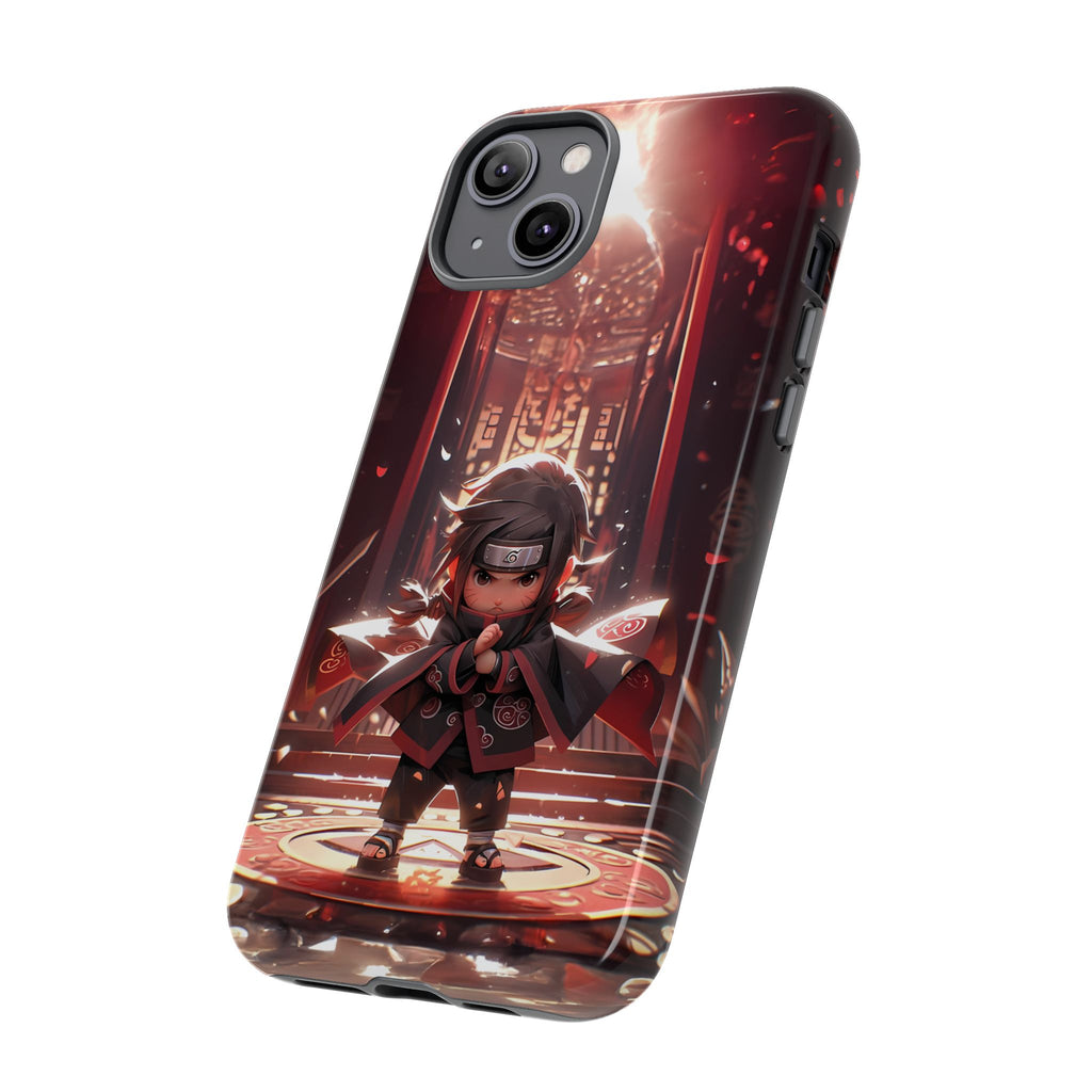 Chibi Itachi Tough Phone Case – Anime Protective Case for iPhone & Samsung, UV Resistant, Durable & Stylish