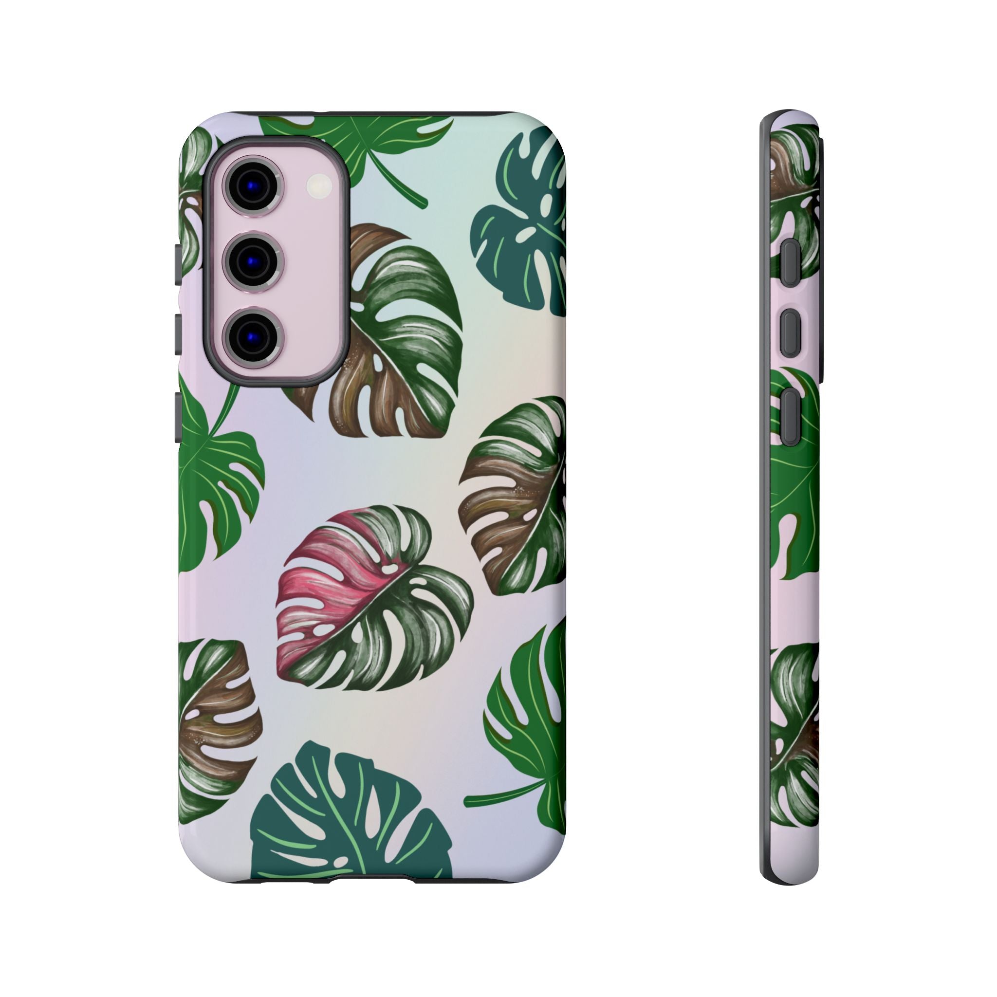 Tough Cases - Monstera Leaf Themed Phone Protection for iPhone, Samsung, and Google Pixel (Matte/Glossy)