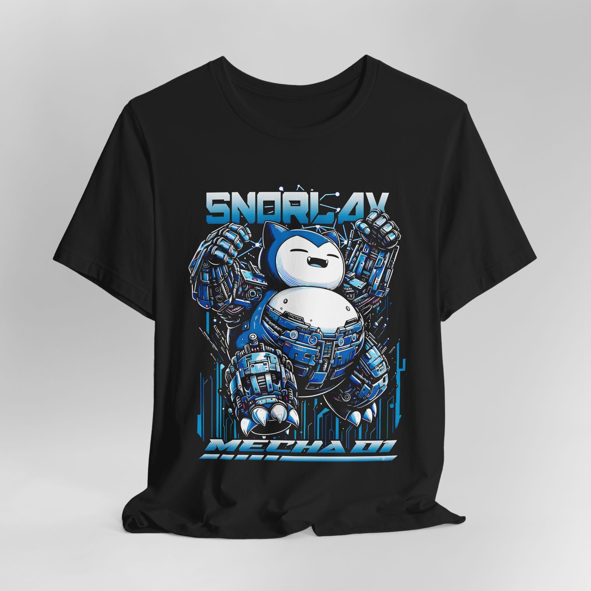 Robot Snorlax Shirt – Anime-Inspired Graphic Tee by Bella+Canvas