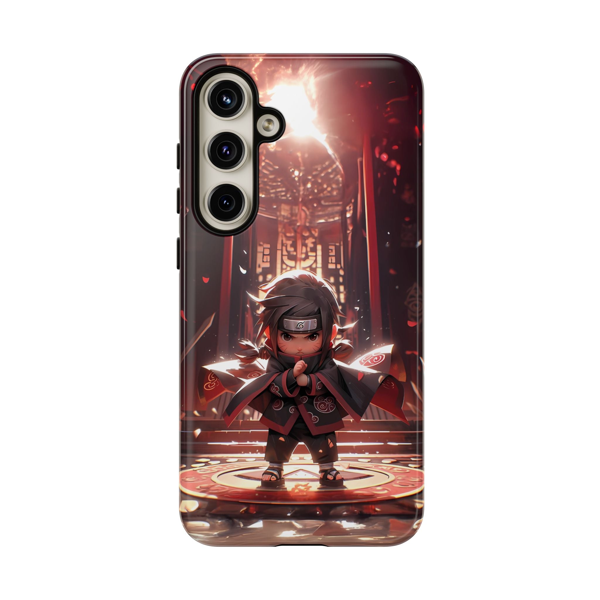 Chibi Itachi Tough Phone Case – Anime Protective Case for iPhone & Samsung, UV Resistant, Durable & Stylish