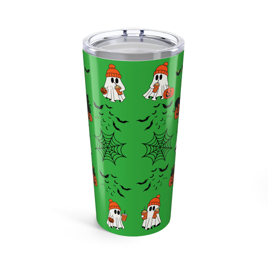 Tumblers Tumbler 20oz Vibrant Green, "Spooky Halloween 20oz Tumbler" Keep Your Drinks Hot or Cold with Style!