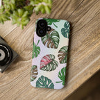 Tough Cases - Monstera Leaf Themed Phone Protection for iPhone, Samsung, and Google Pixel (Matte/Glossy)