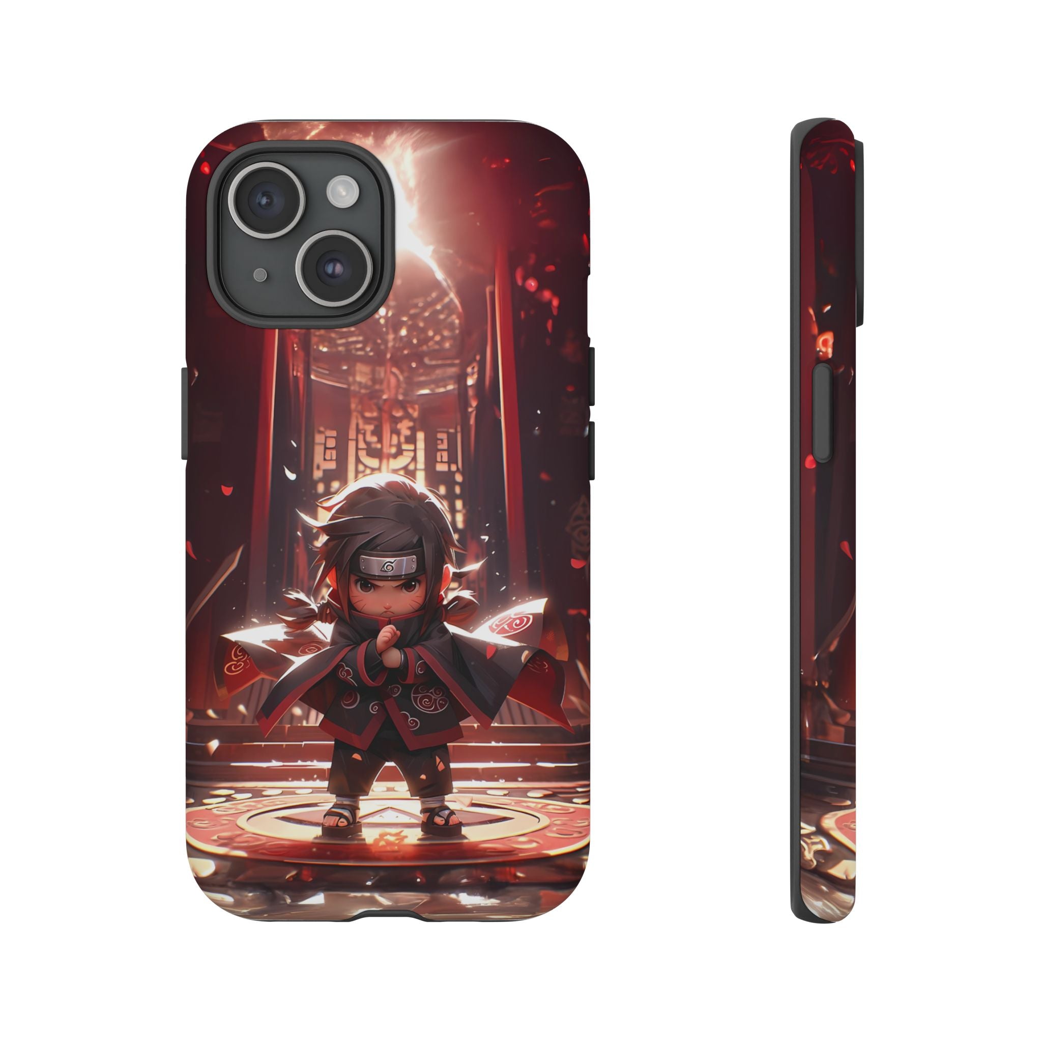 Chibi Itachi Tough Phone Case – Anime Protective Case for iPhone & Samsung, UV Resistant, Durable & Stylish