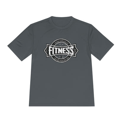 T-Shirt Moisture Wicking Fitness Shirt - Unisex Workout Tee for Gym, Running, Yoga Iron Grey