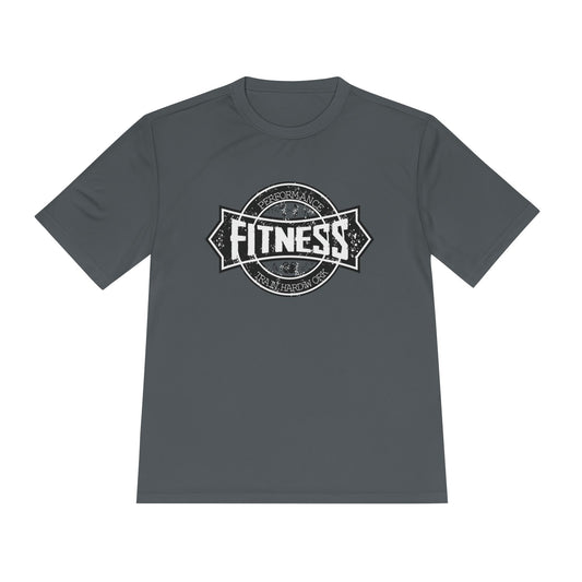 T-Shirt Moisture Wicking Fitness Shirt - Unisex Workout Tee for Gym, Running, Yoga Iron Grey