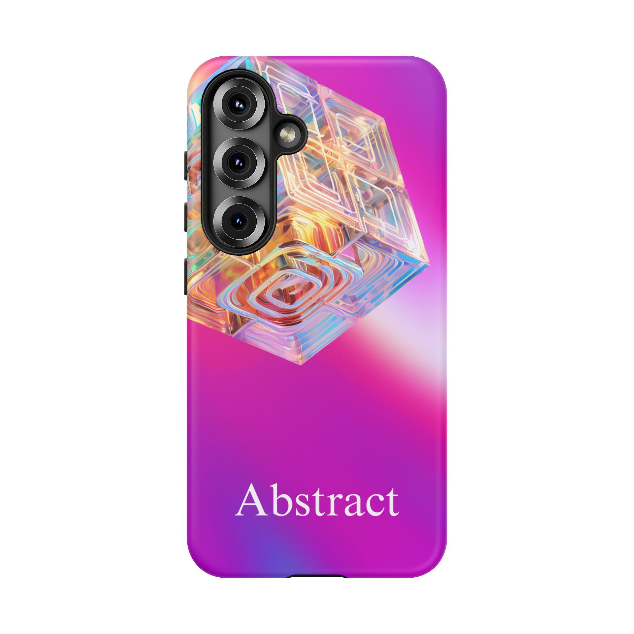 Vibrant 3D Cube Phone Case - Colorful Gradient Art for iPhone, Samsung & Pixel