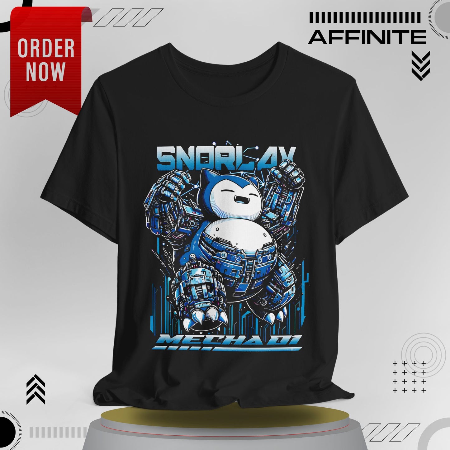 T-Shirt Robot Snoorlax Unisex Softstyle T-Shirt / Anime-Inspired Graphic Tee by Bella+Canvas