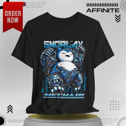 T-Shirt Robot Snoorlax Unisex Softstyle T-Shirt / Anime-Inspired Graphic Tee by Bella+Canvas
