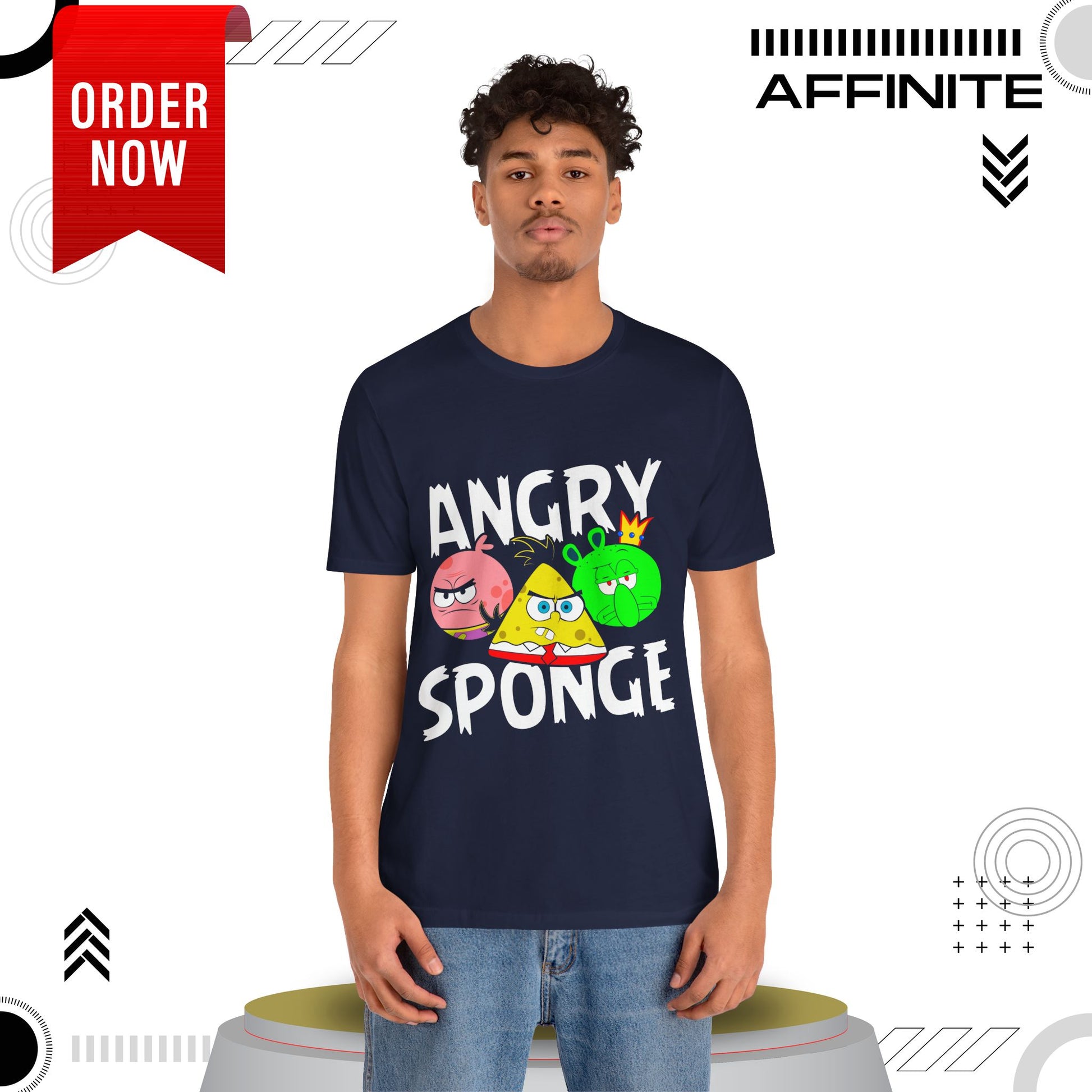 T-Shirt Angry Sponge T-Shirt - Funny Graphic Tee for Gamers (Unisex Cotton)