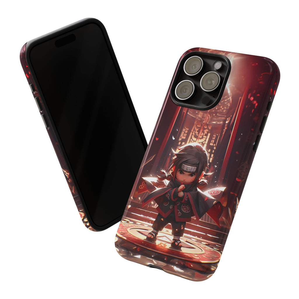 Chibi Itachi Tough Phone Case – Anime Protective Case for iPhone & Samsung, UV Resistant, Durable & Stylish