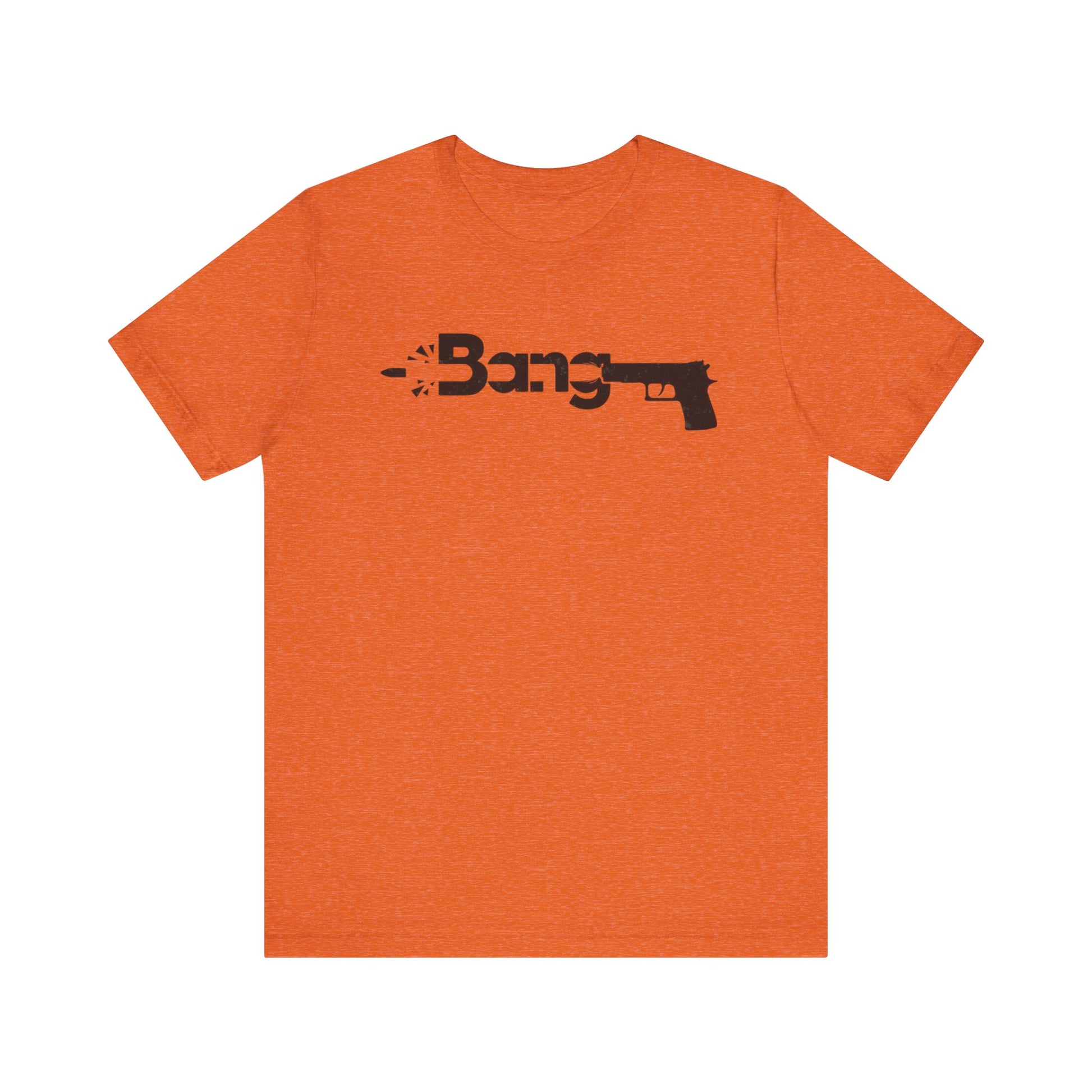 T-Shirt Bang Graphic Unisex Jersey Short Sleeve Tee - Casual Streetwear T-Shirt Heather Orange
