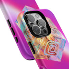 Vibrant 3D Cube Phone Case - Colorful Gradient Art for iPhone, Samsung & Pixel