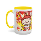 Lazy Yoga Labubu Cartoon Accent Coffee Mug - Fun and Playful Design for Coffee Lovers