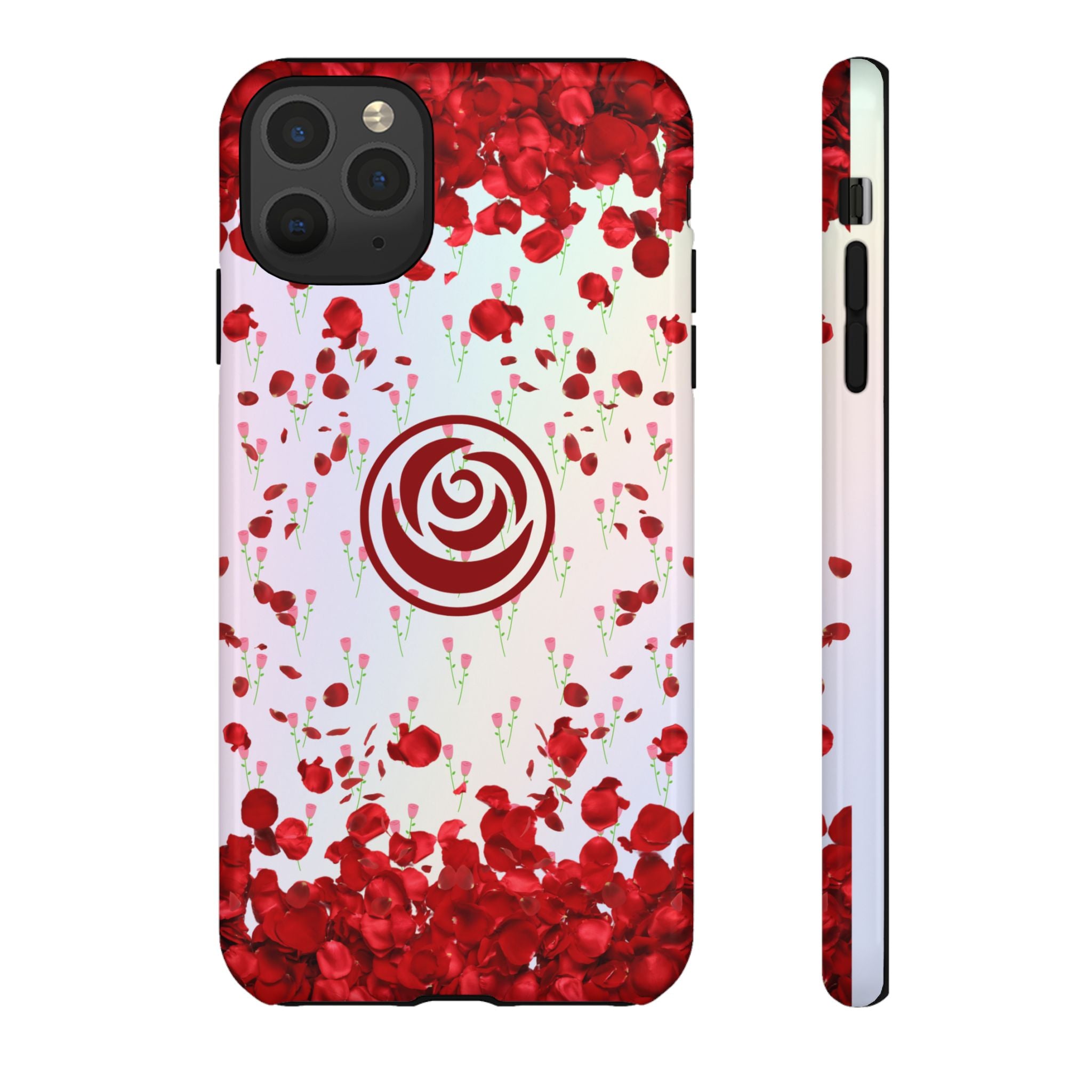 Tough Cases - Red Blossom Elegance Themed Phone Protection for iPhone, Samsung, and Google Pixel (Matte/Glossy)