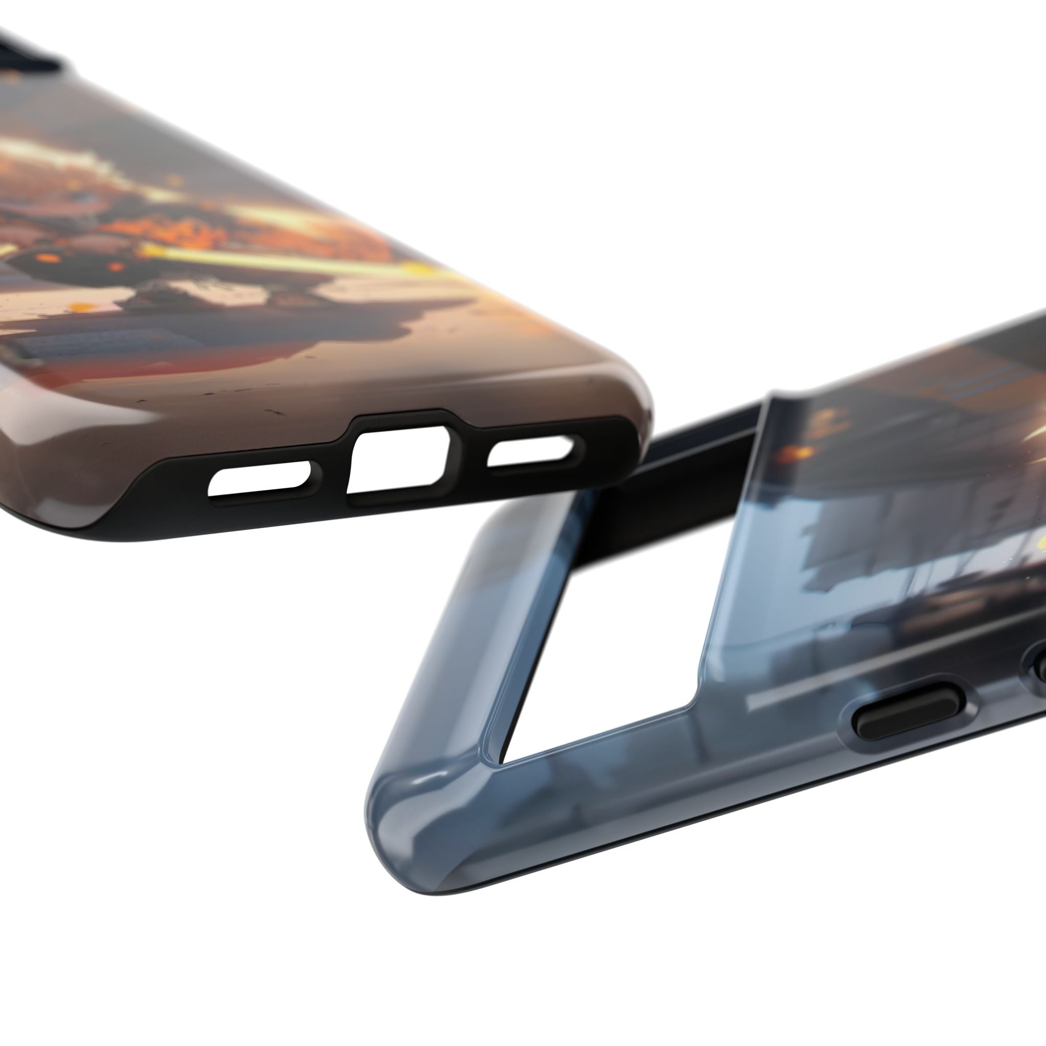 Chibi Zenitsu Lightning Tough Phone Case – Anime Protective Case for iPhone & Samsung, UV Resistant, Durable & Stylish