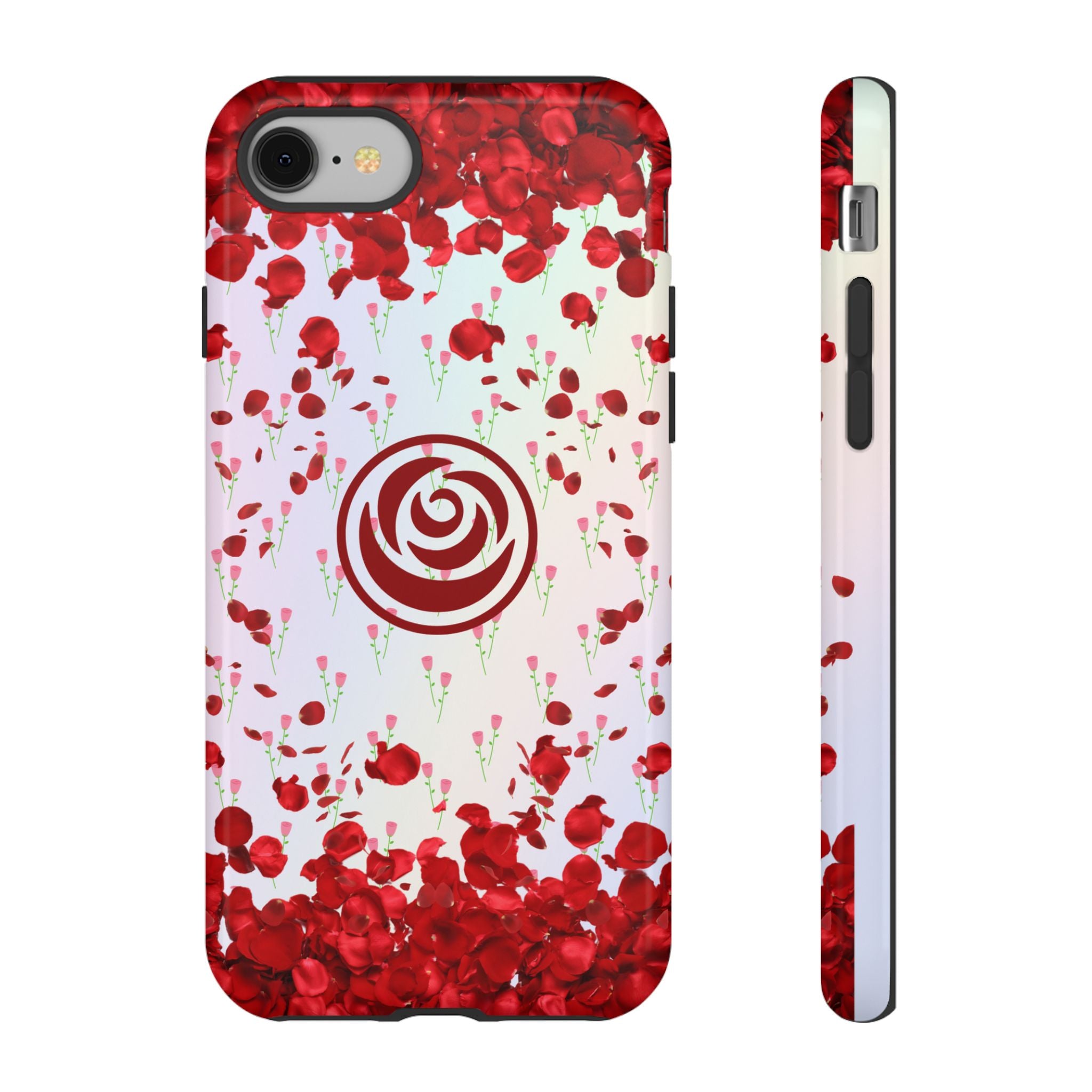 Tough Cases - Red Blossom Elegance Themed Phone Protection for iPhone, Samsung, and Google Pixel (Matte/Glossy)