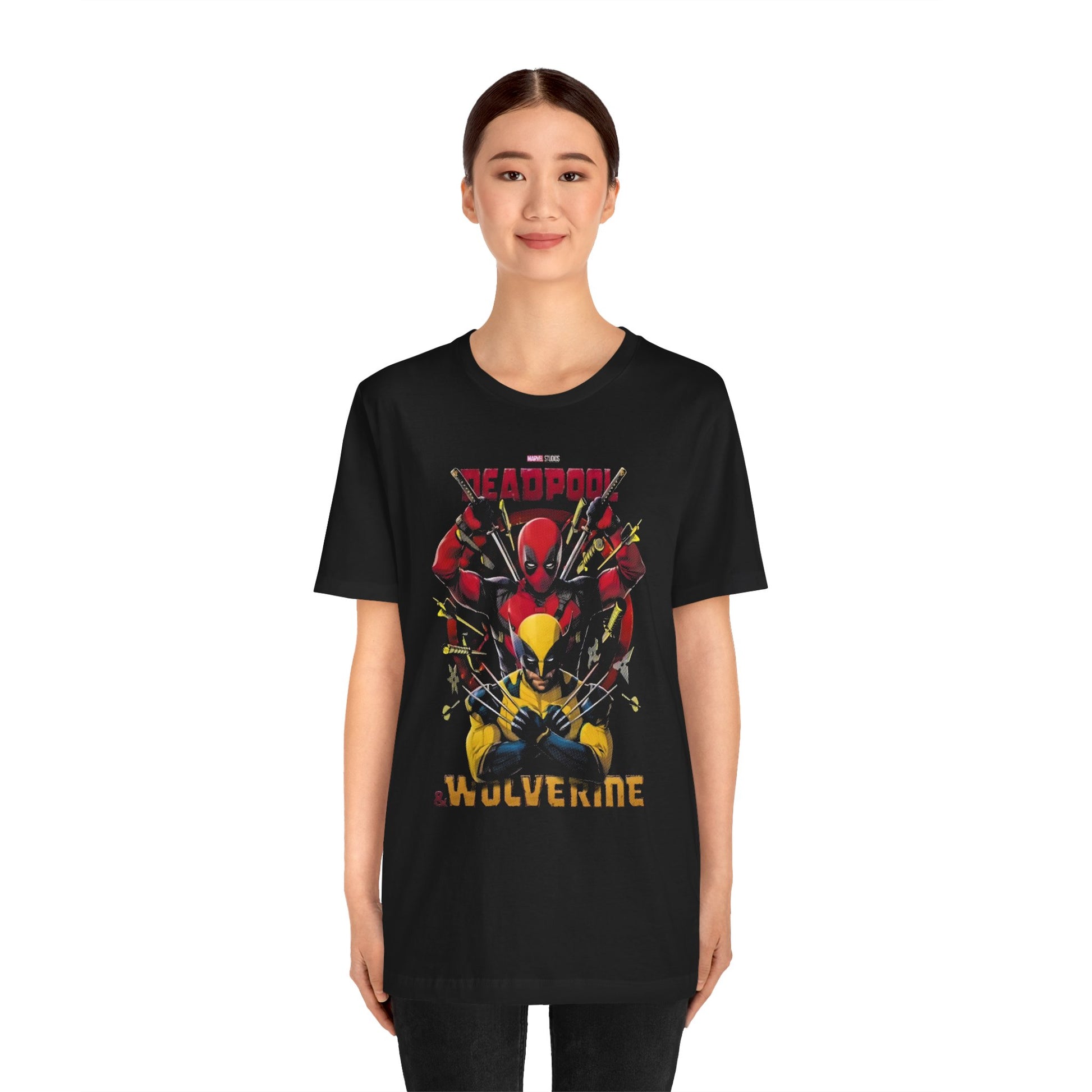 T-Shirt Wolverine X Deadpool Unisex Jersey Short Sleeve Tee | Superhero-Themed T-Shirt | Soft Cotton Crew Neck