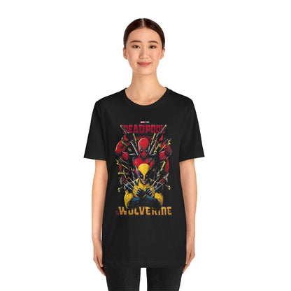 T-Shirt Wolverine X Deadpool Unisex Jersey Short Sleeve Tee | Superhero-Themed T-Shirt | Soft Cotton Crew Neck