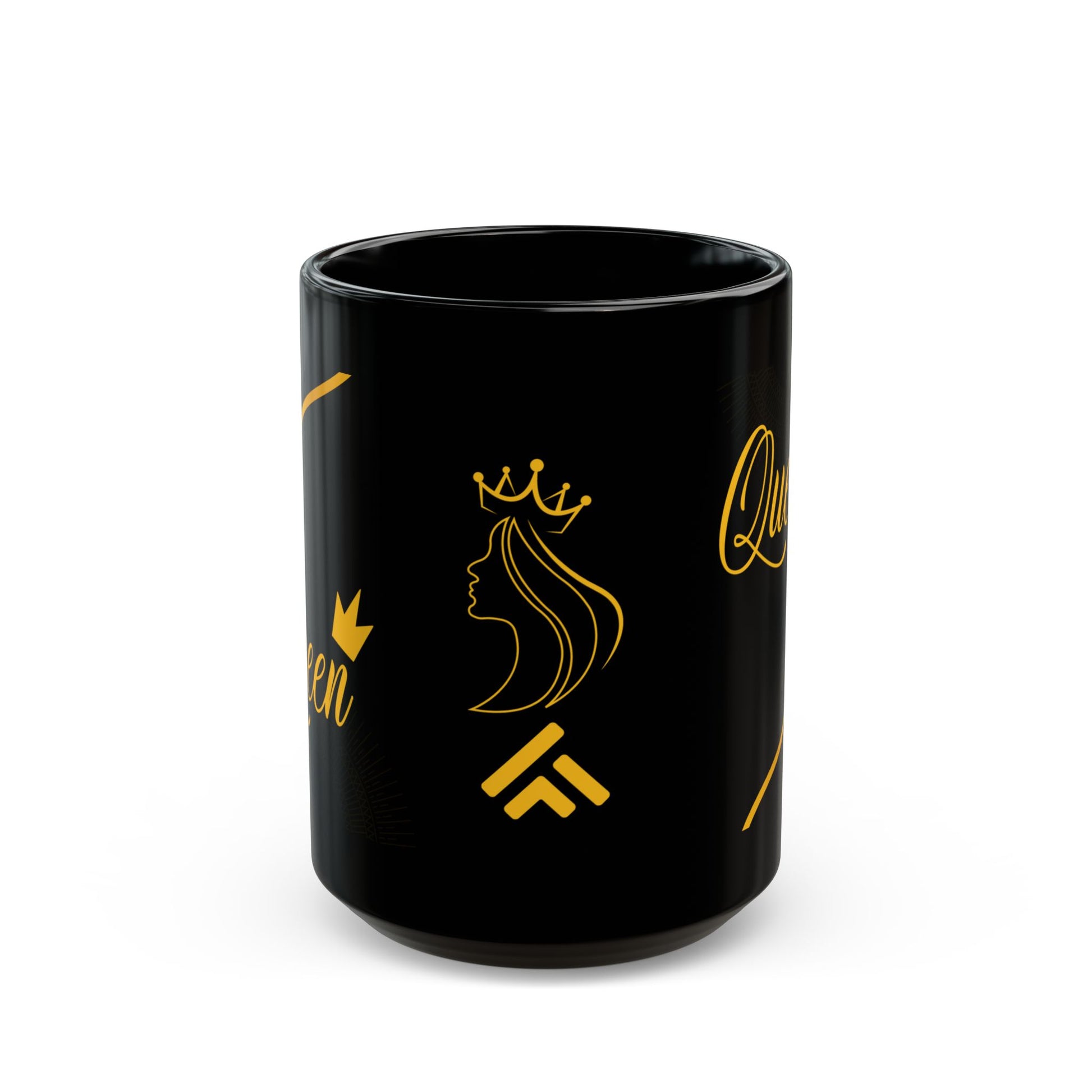 Mug Queen Black Mug 11oz, 15oz - Perfect Gift for Her, Elegant Coffee Cup 15oz