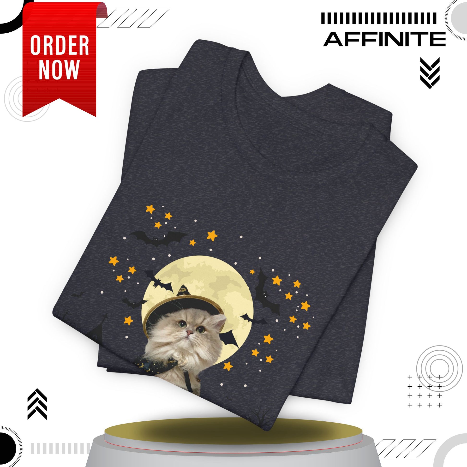 T-Shirt Unisex Halloween Cat Tee Good ‘Cat-oween’ – Perfect for Cat Lovers & Halloween Fans!