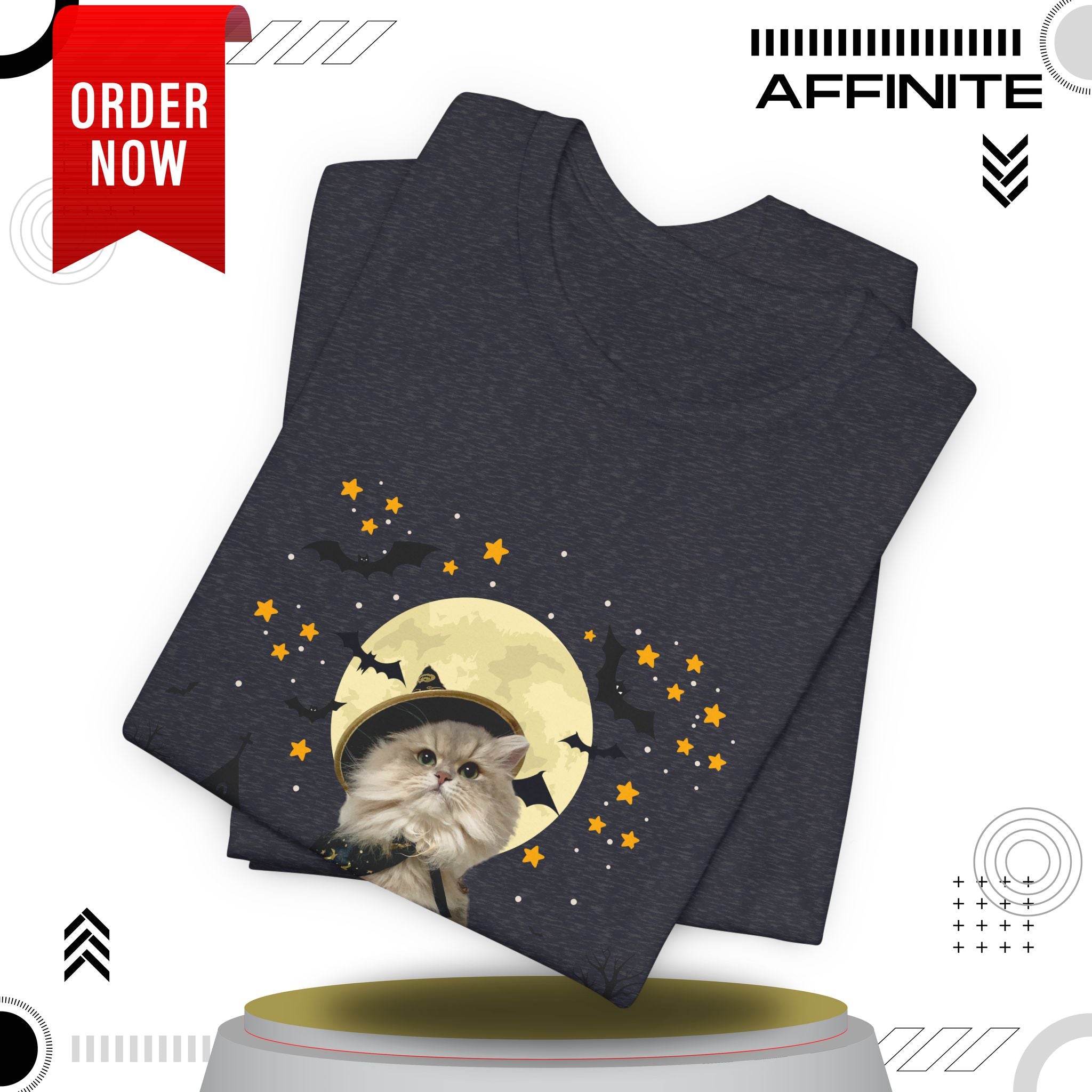 T-Shirt Unisex Halloween Cat Tee Good ‘Cat-oween’ – Perfect for Cat Lovers & Halloween Fans!