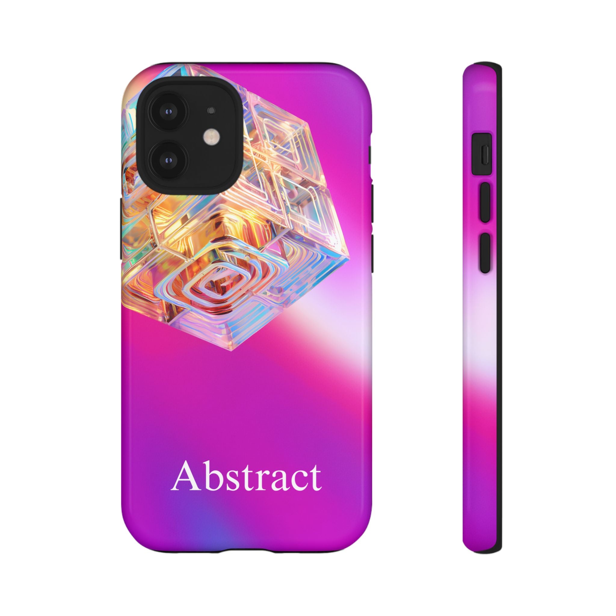 Vibrant 3D Cube Phone Case - Colorful Gradient Art for iPhone, Samsung & Pixel