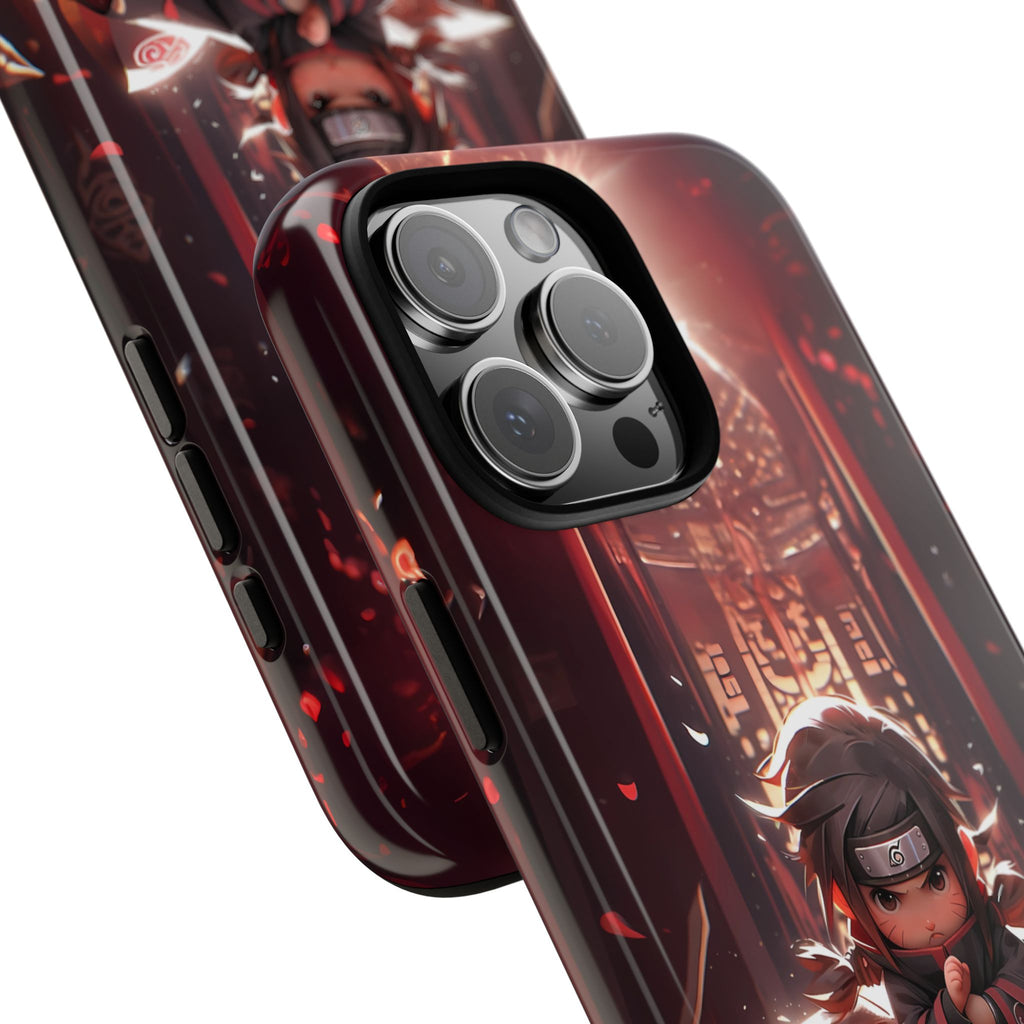 Chibi Itachi Tough Phone Case – Anime Protective Case for iPhone & Samsung, UV Resistant, Durable & Stylish