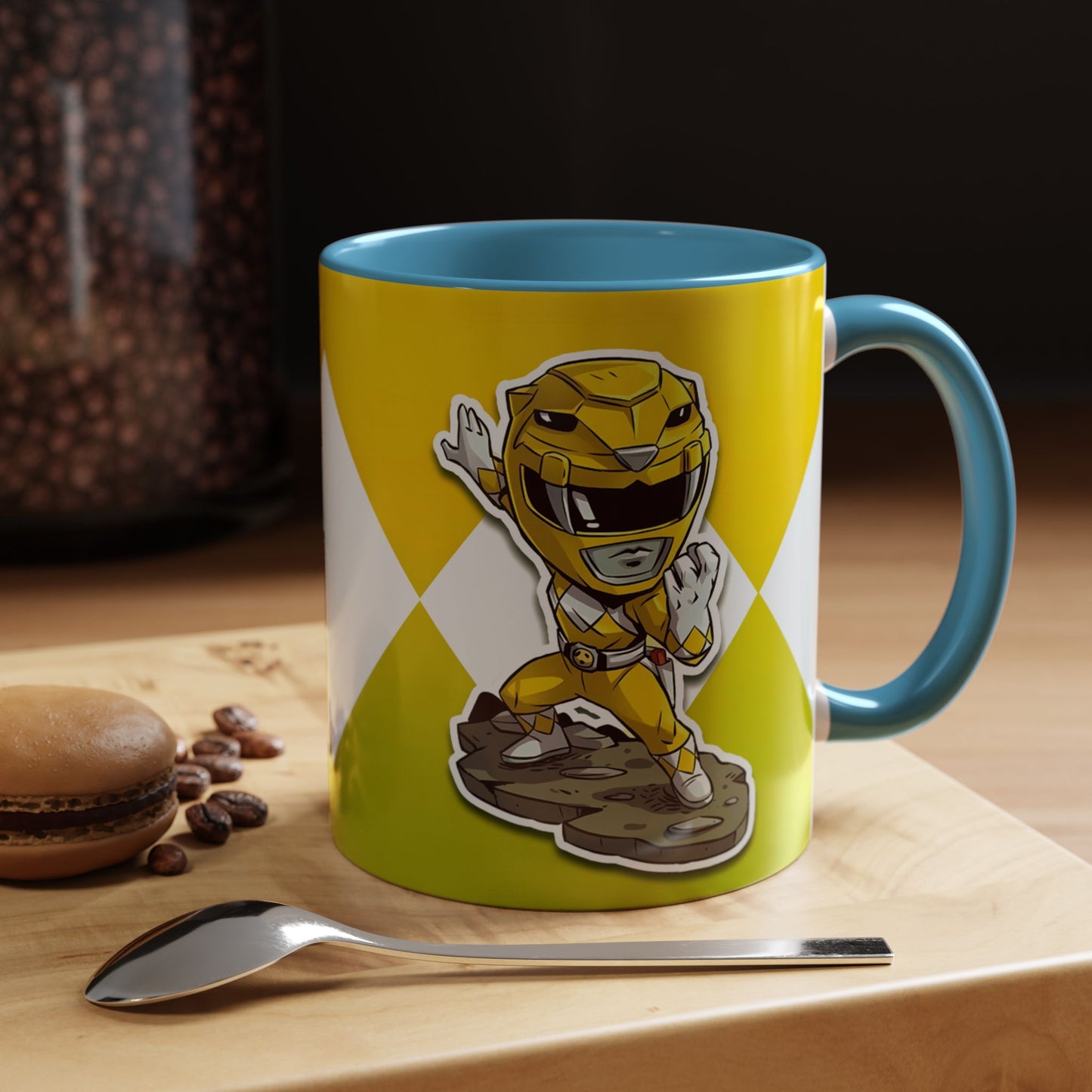 Mug Mighty Morphin Power Rangers Yellow Ranger Ceramic Mug - 11oz & 15oz Coffee Mug - Accent Mug for Pop Culture Fans