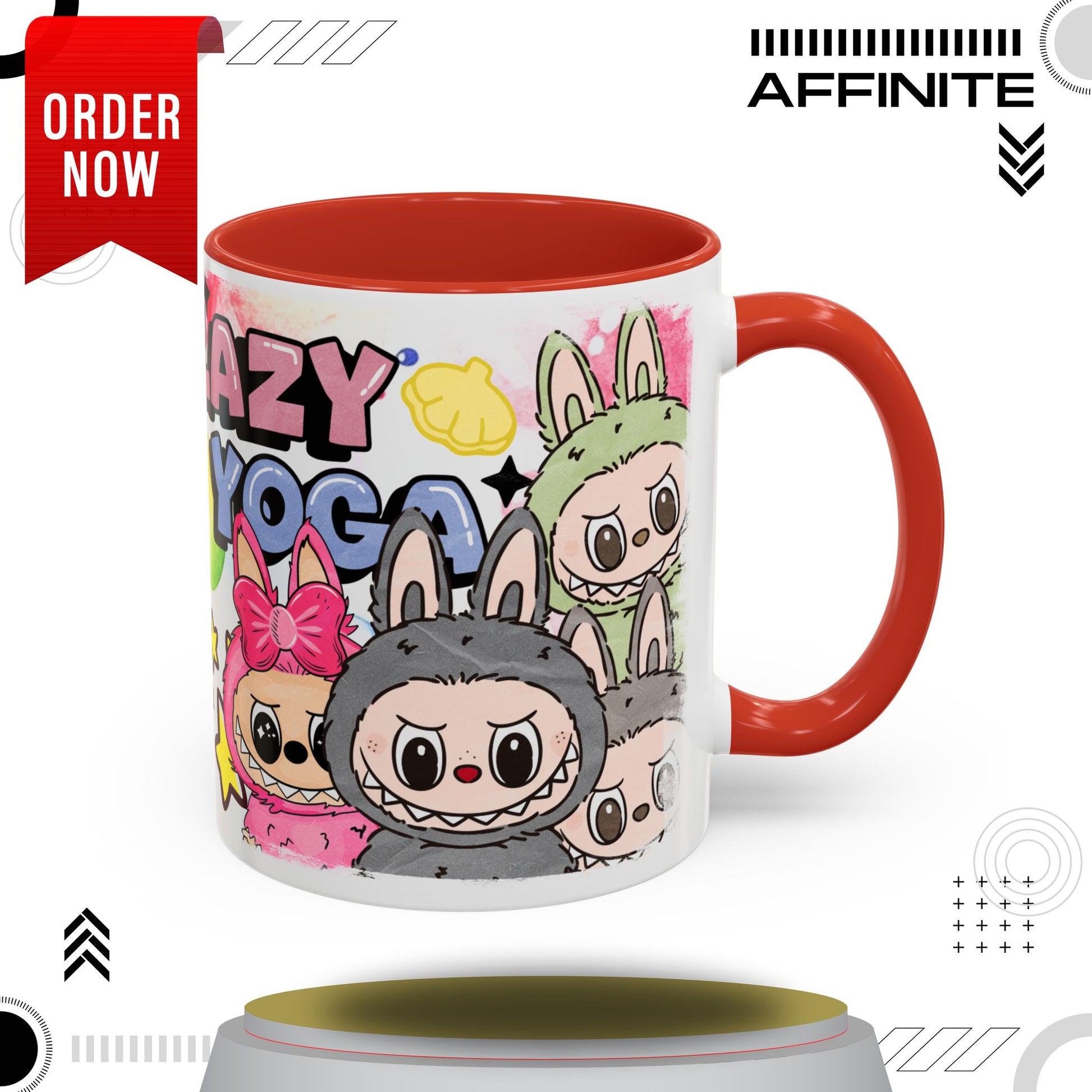 Mug Lazy Yoga Accent Coffee Mug - Fun and Colorful 11oz & 15oz Mugs for Coffee Lovers