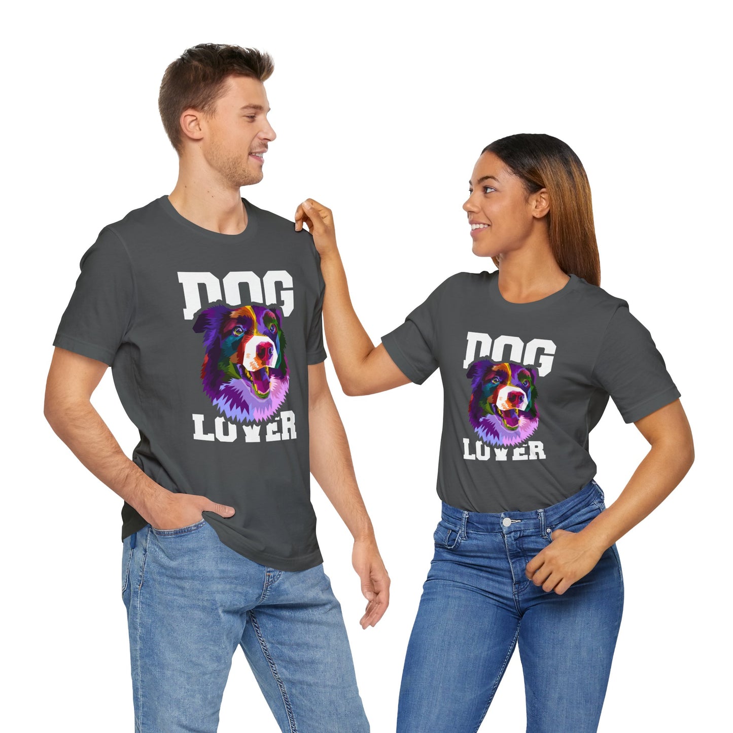 T-Shirt Unisex Dog Lover Shirt | Graphic T-Shirt with Dog Design and 'Dog Lover' Text