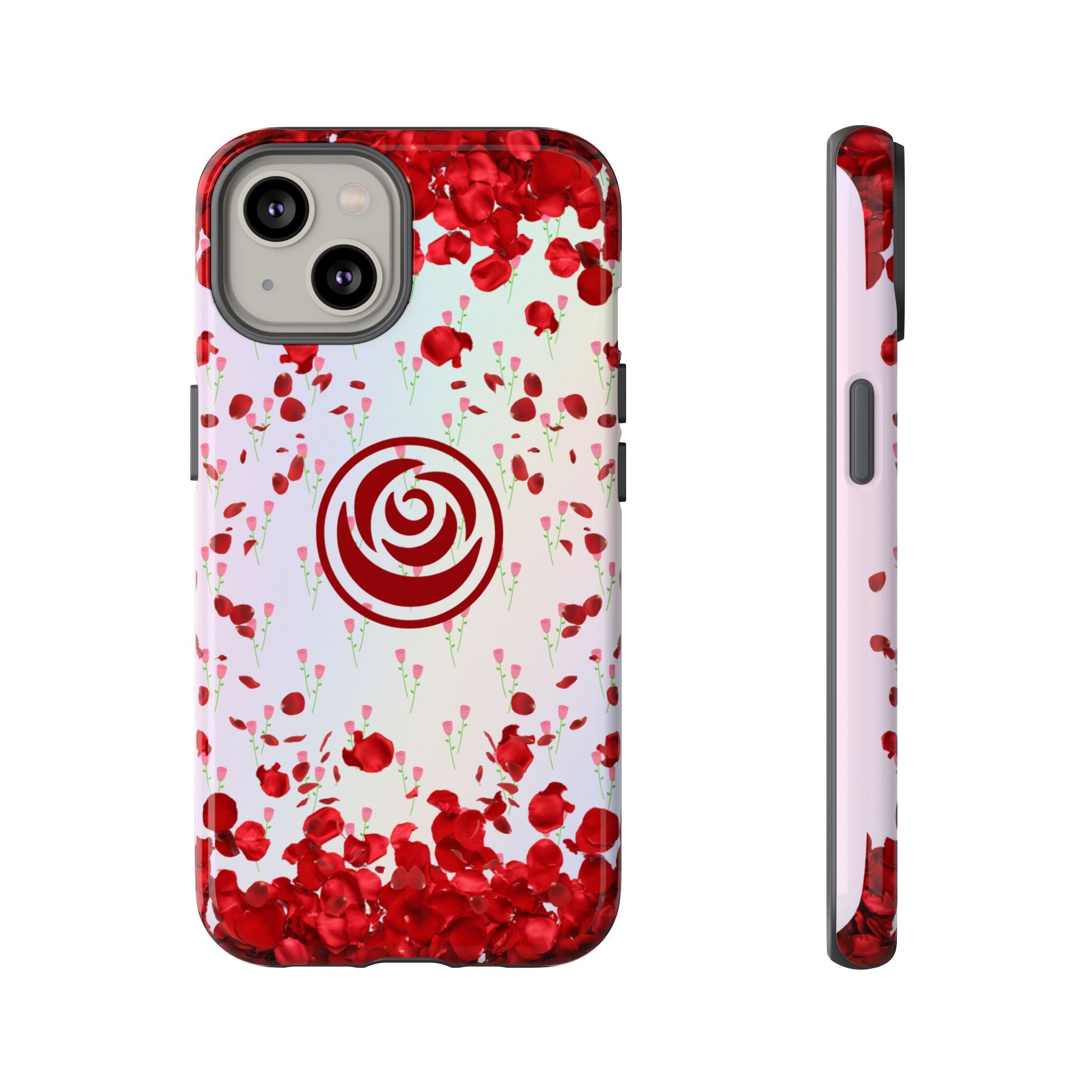 Tough Cases - Red Blossom Elegance Themed Phone Protection for iPhone, Samsung, and Google Pixel (Matte/Glossy)