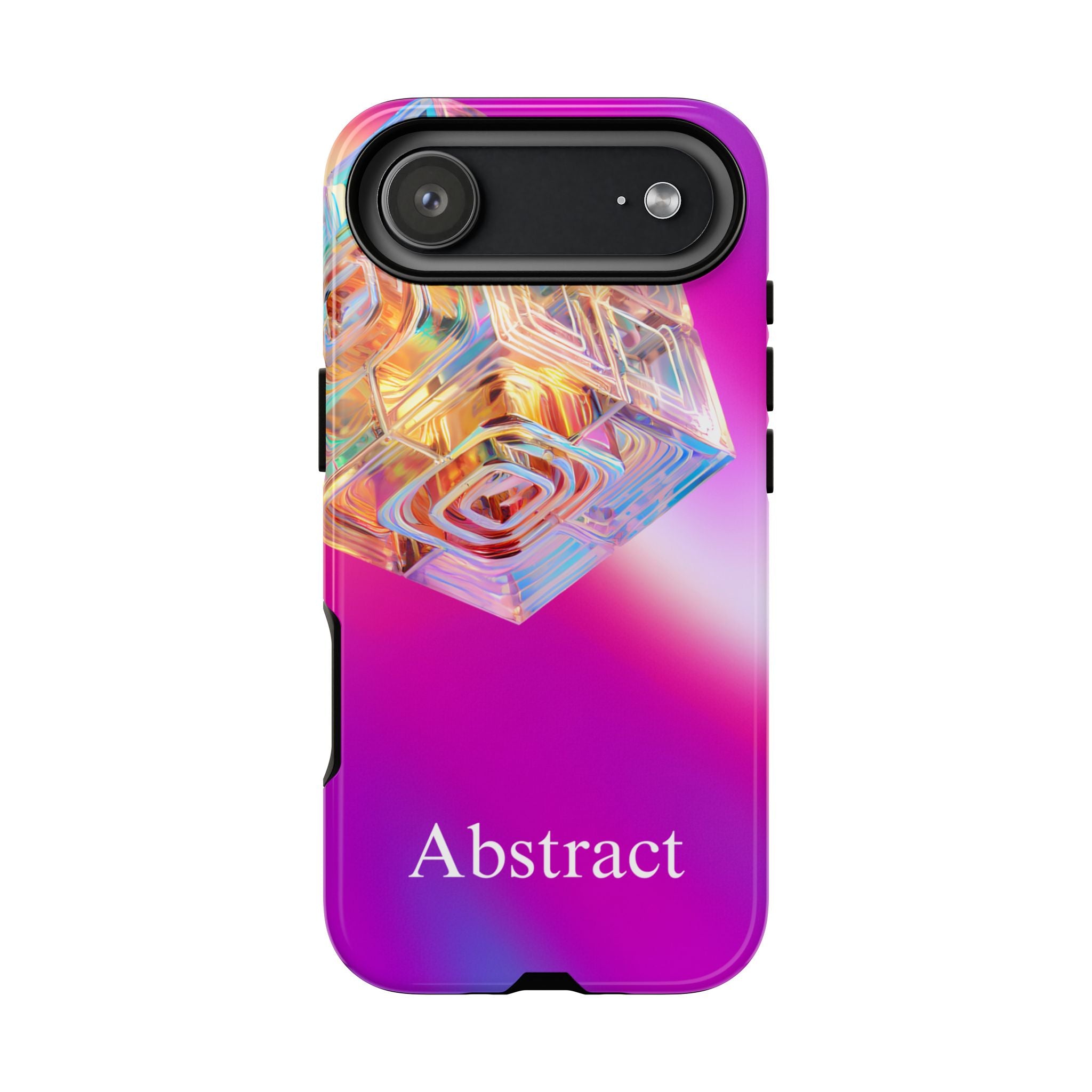 Vibrant 3D Cube Phone Case - Colorful Gradient Art for iPhone, Samsung & Pixel