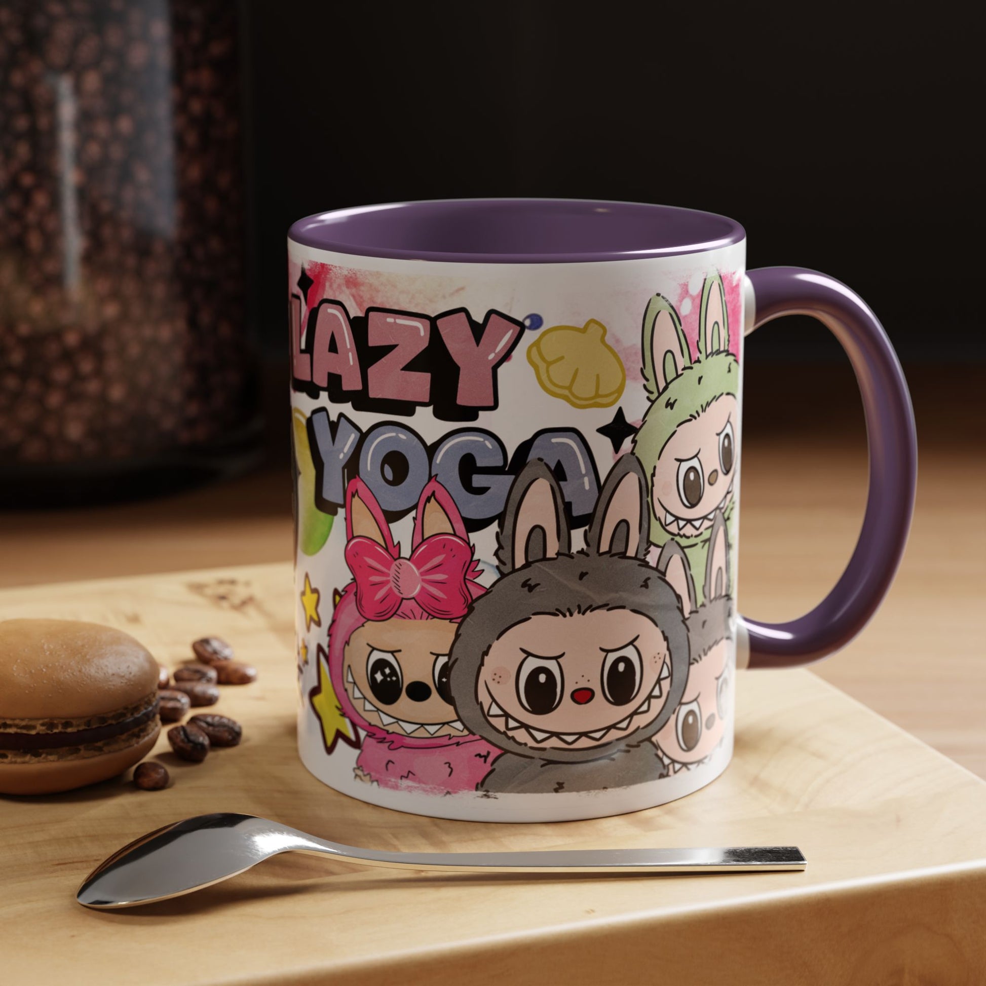 Mug Lazy Yoga Accent Coffee Mug - Fun and Colorful 11oz & 15oz Mugs for Coffee Lovers