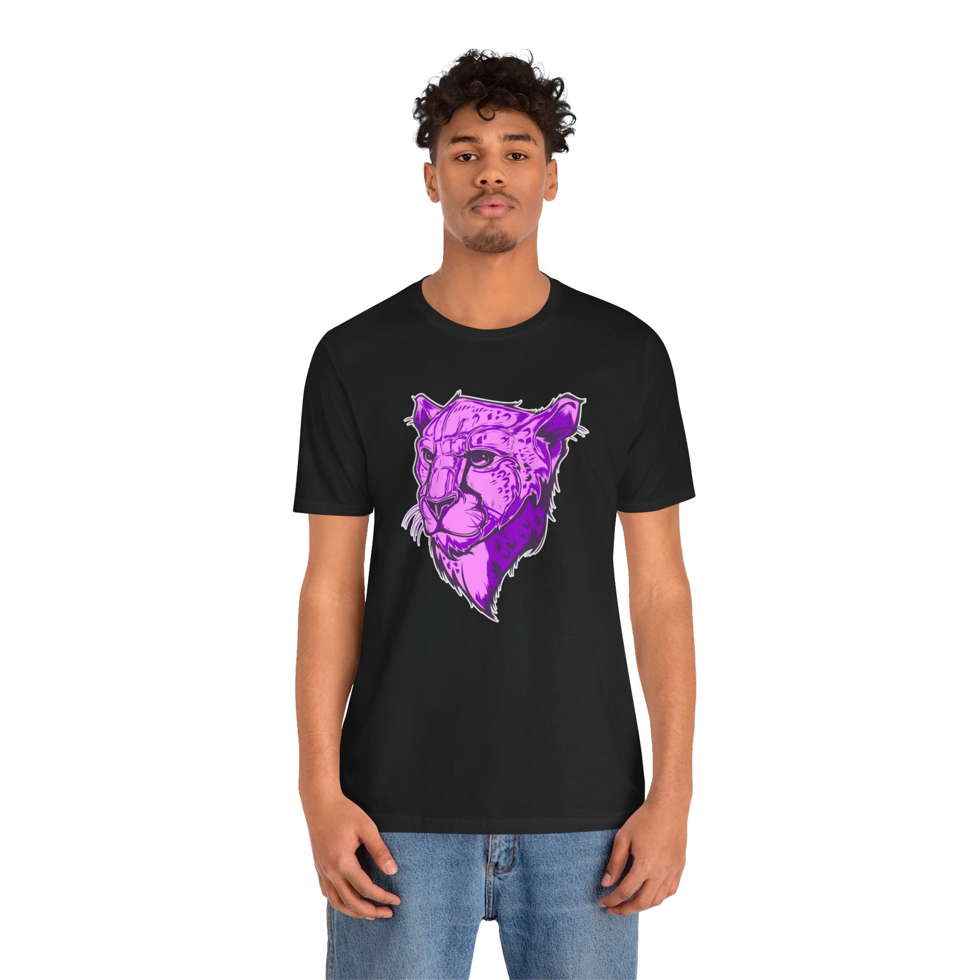 T-Shirt Vibrant Purple Leopard Tee - Unisex Jersey Shirt, Wild Animal Print, Graphic Tee, Gifts for Nature Lovers, Unique Artwear, Stylish [...]